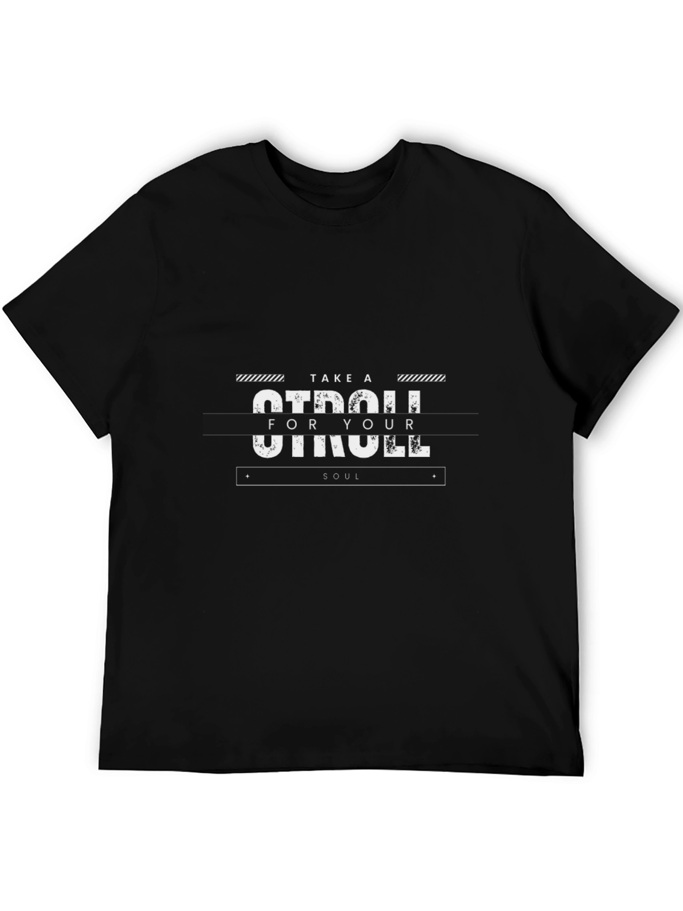 Stroll for Your Soul Graphic T-Shirt - Black