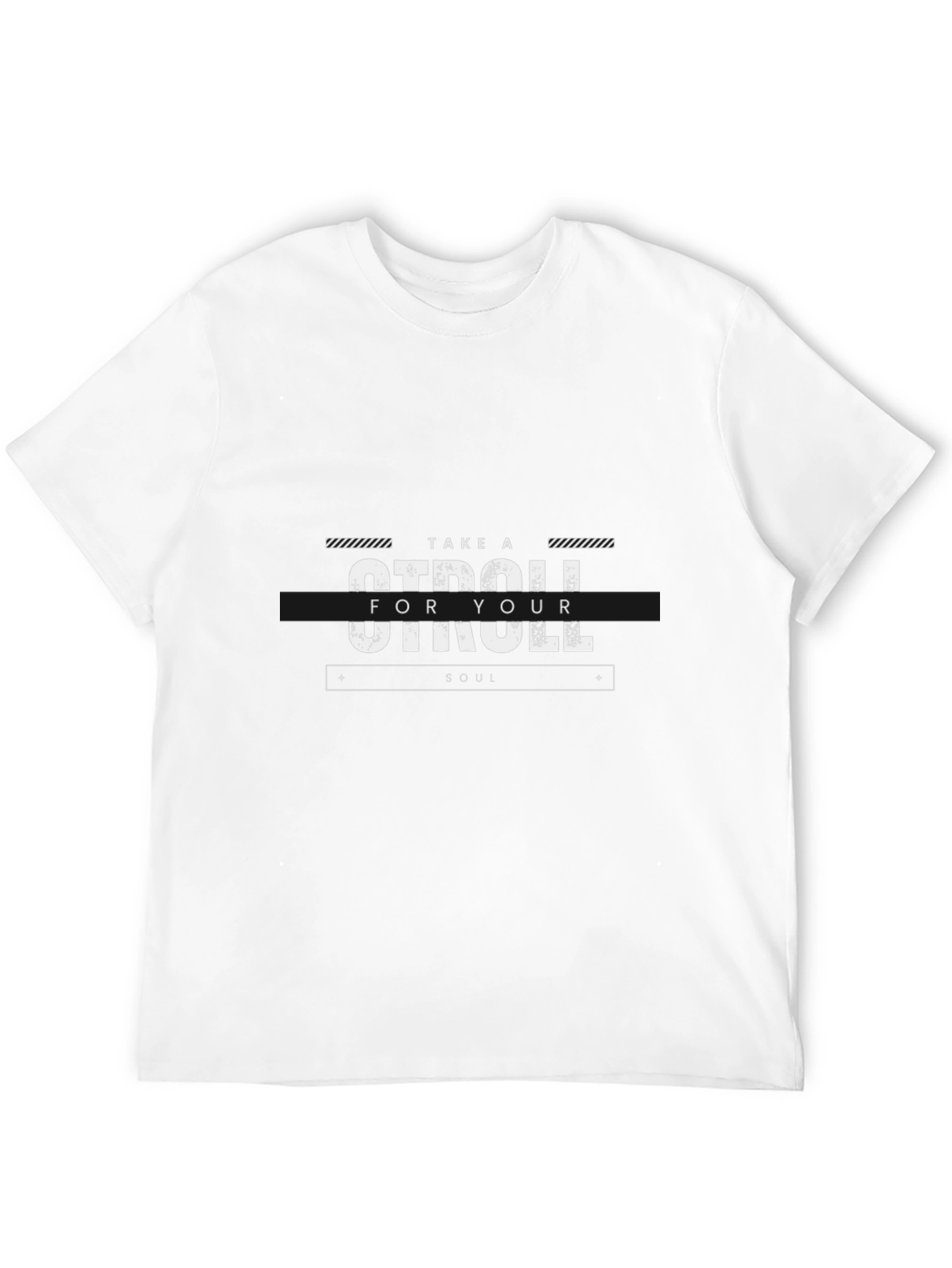 Stroll for Your Soul Graphic T-Shirt - Black
