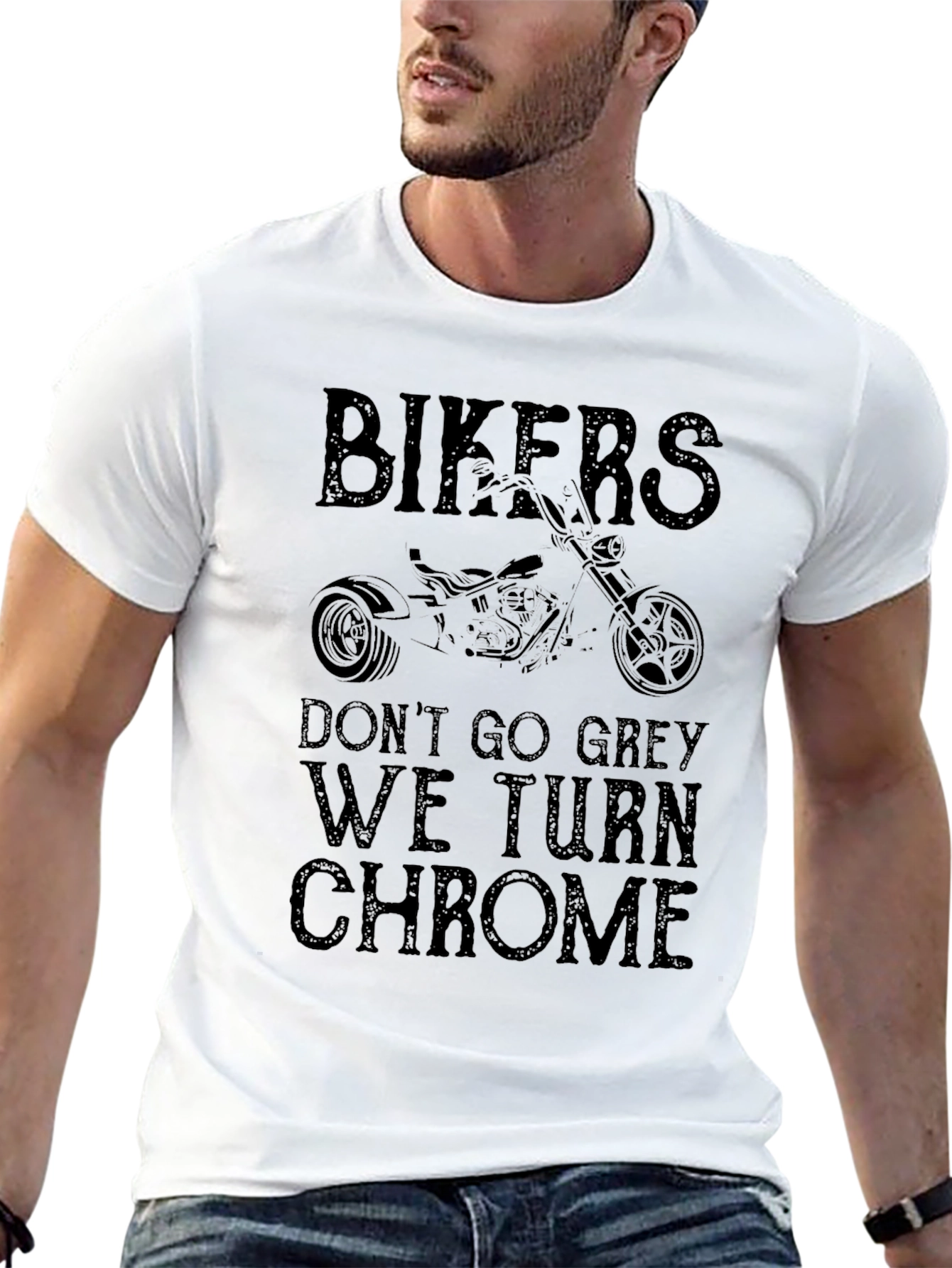 Bikers We Turn Chrome Graphic T-Shirt