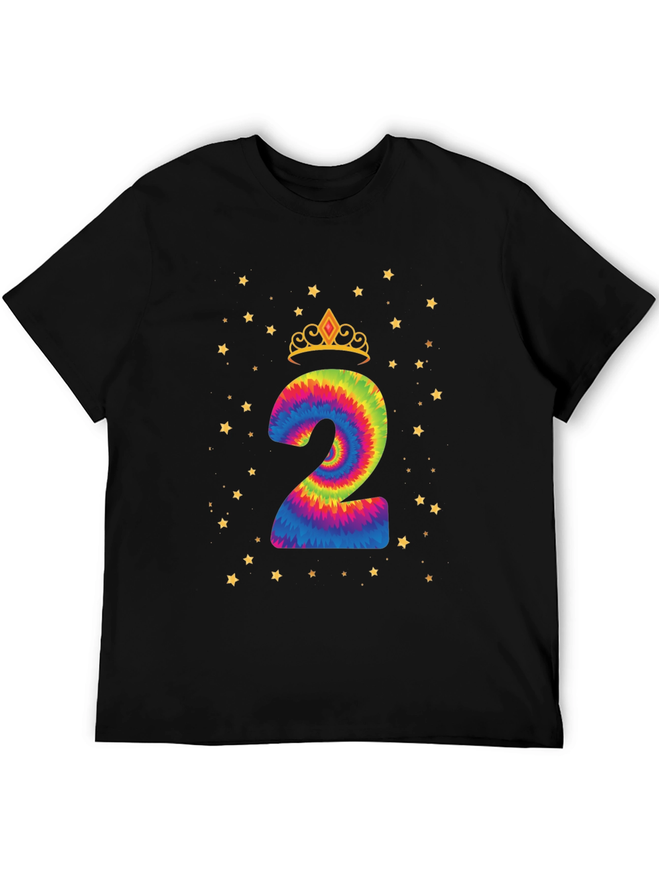 Tie-Dye Birthday Number Two T-Shirt