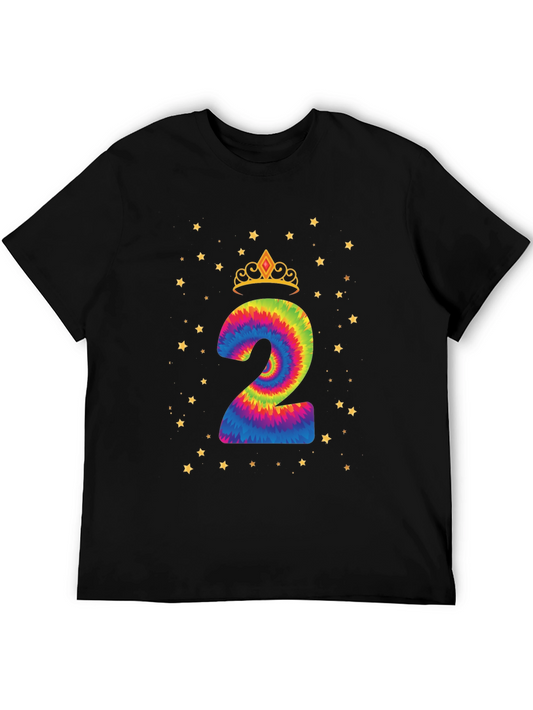 Tie-Dye Birthday Number Two T-Shirt