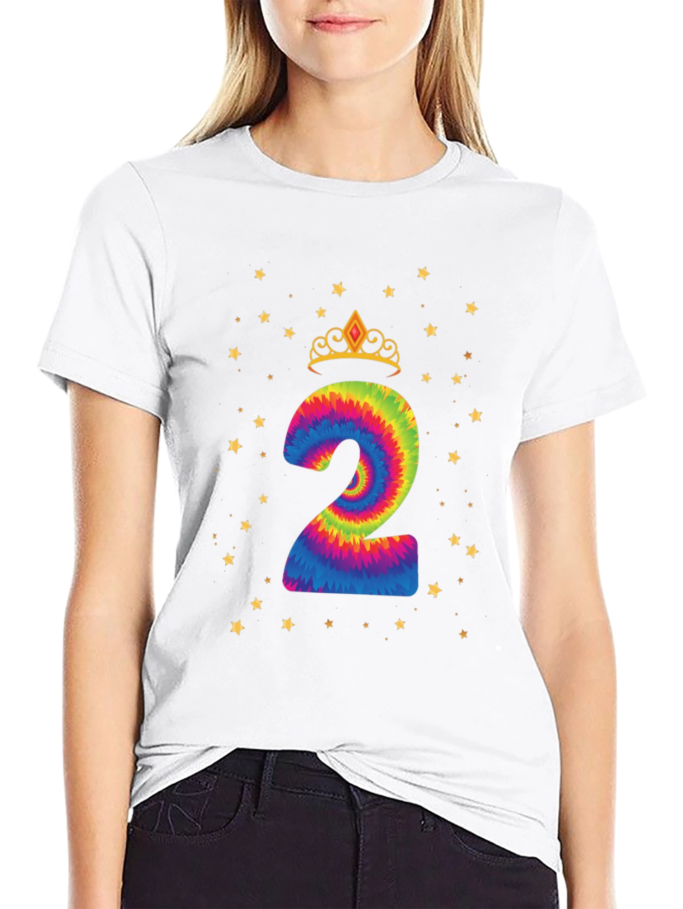 Tie-Dye Birthday Number Two T-Shirt