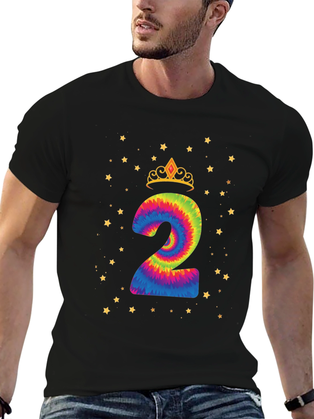 Tie-Dye Birthday Number Two T-Shirt