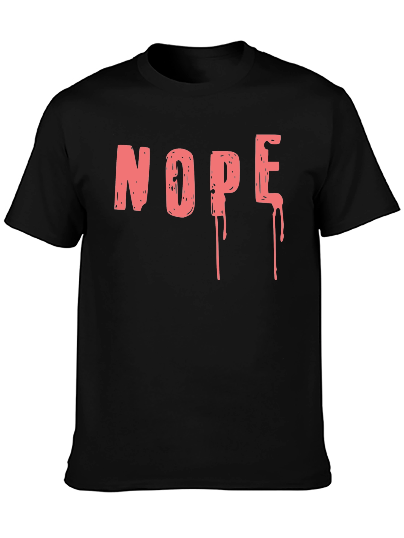 Nope Graphic Tee - Casual Black T-Shirt