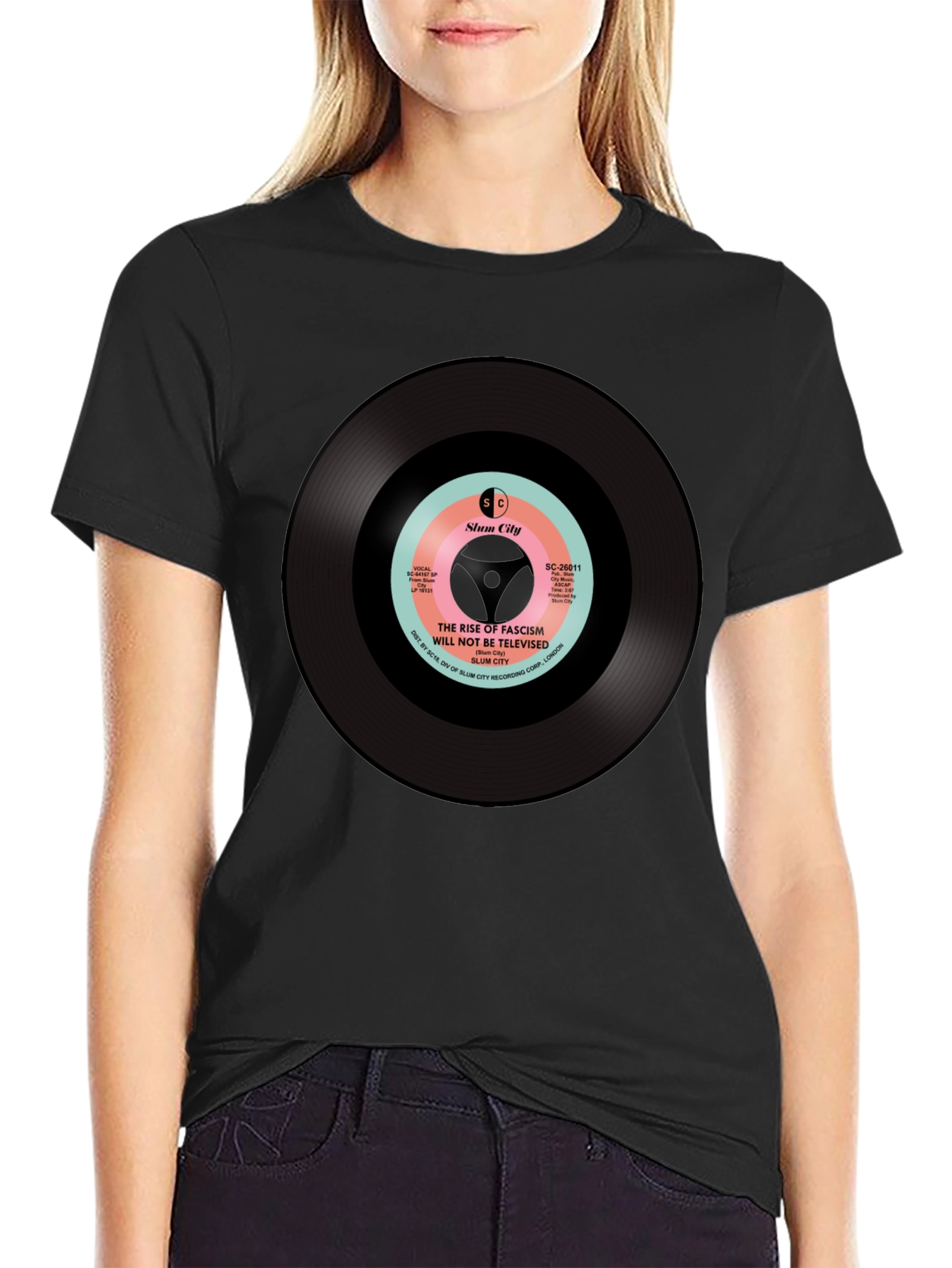 Slum City Rise of Fascism T-Shirt - Black