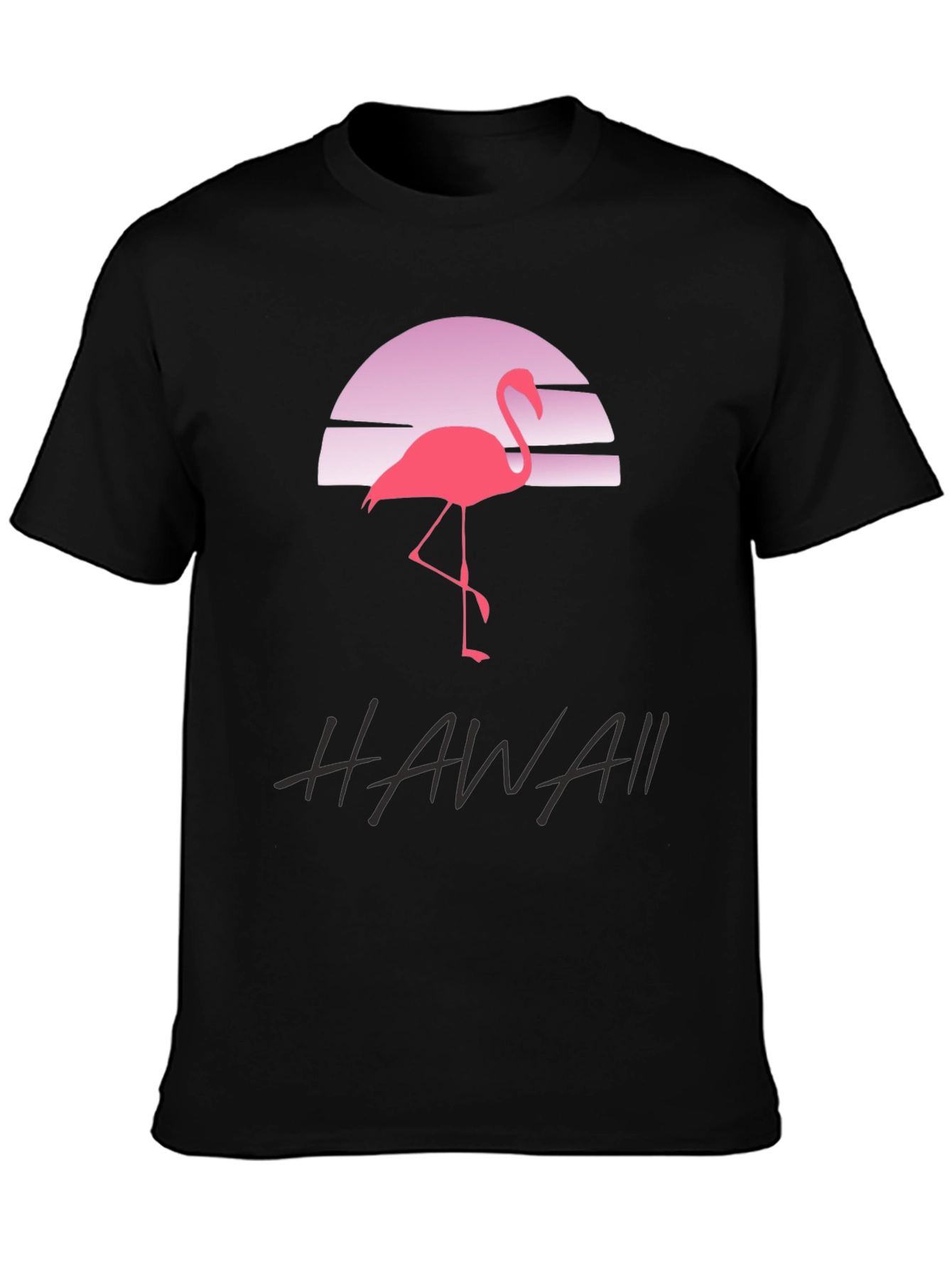 Hawaii Flamingo Sunset Graphic T-Shirt