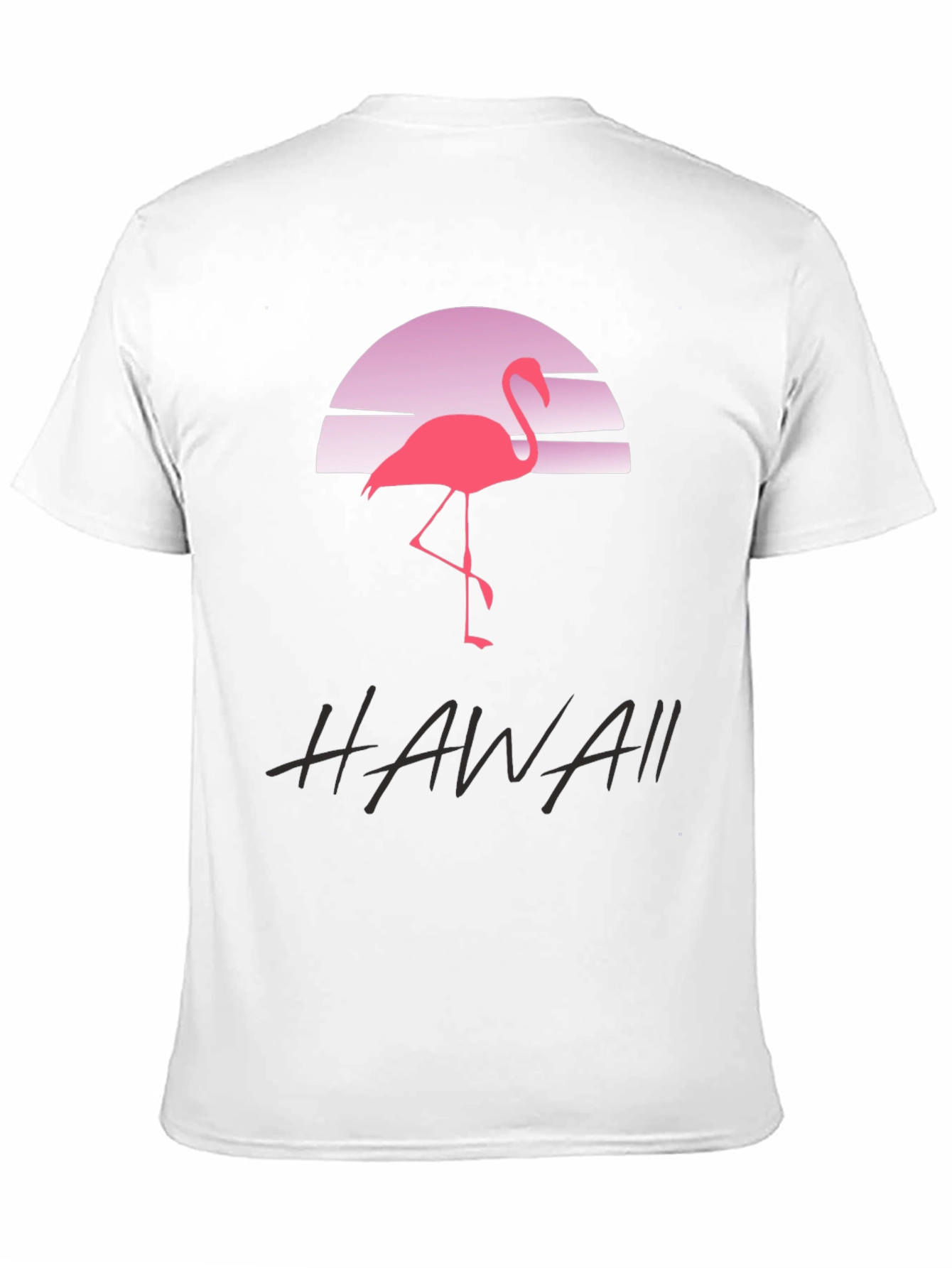 Hawaii Flamingo Sunset Graphic T-Shirt