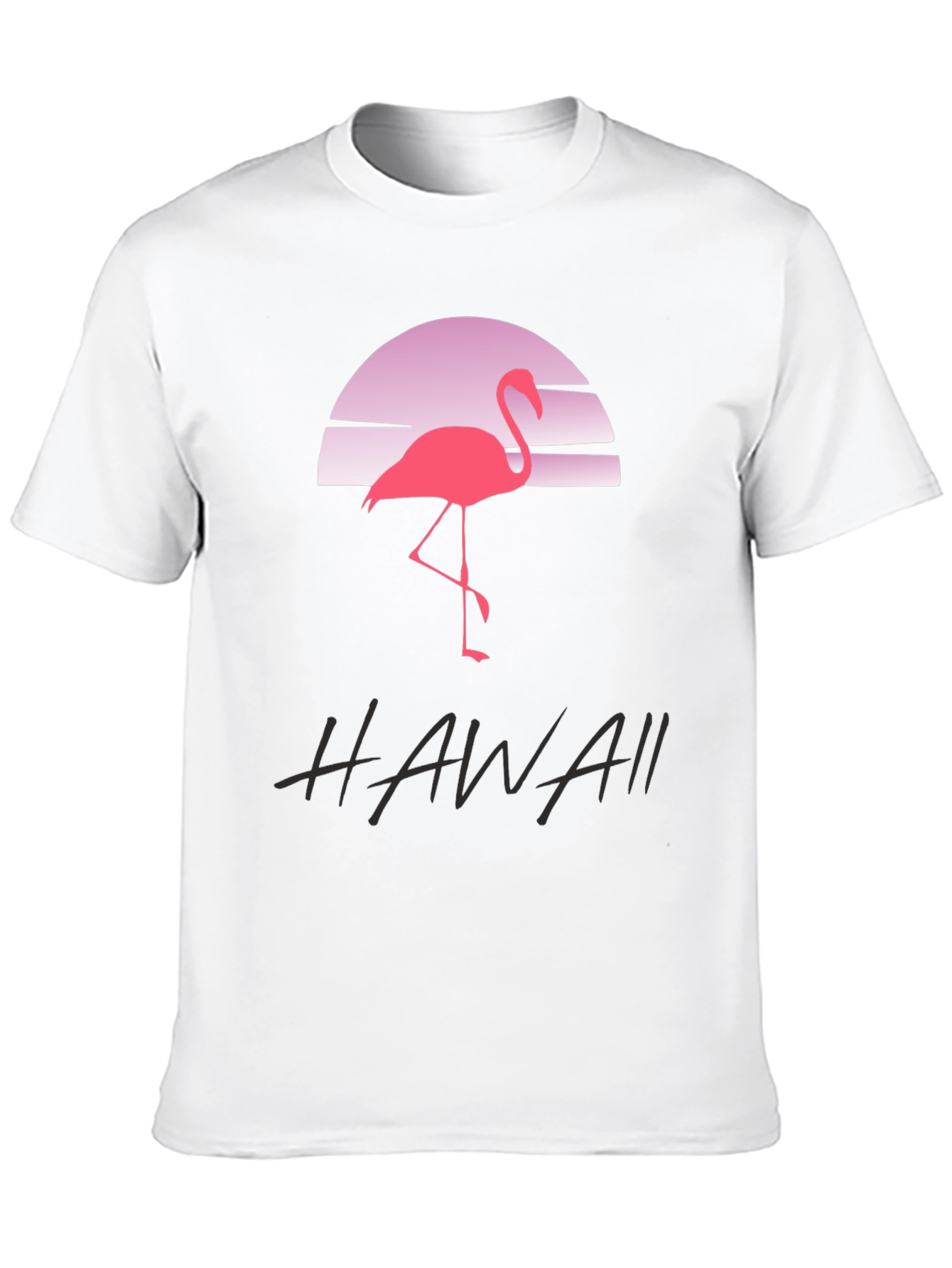 Hawaii Flamingo Sunset Graphic T-Shirt
