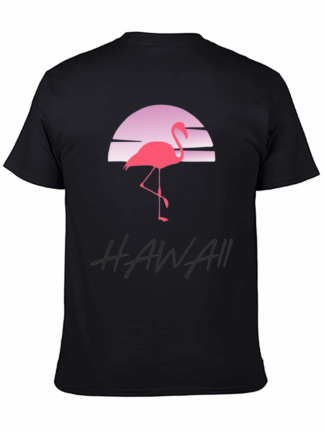 Hawaii Flamingo Sunset Graphic T-Shirt