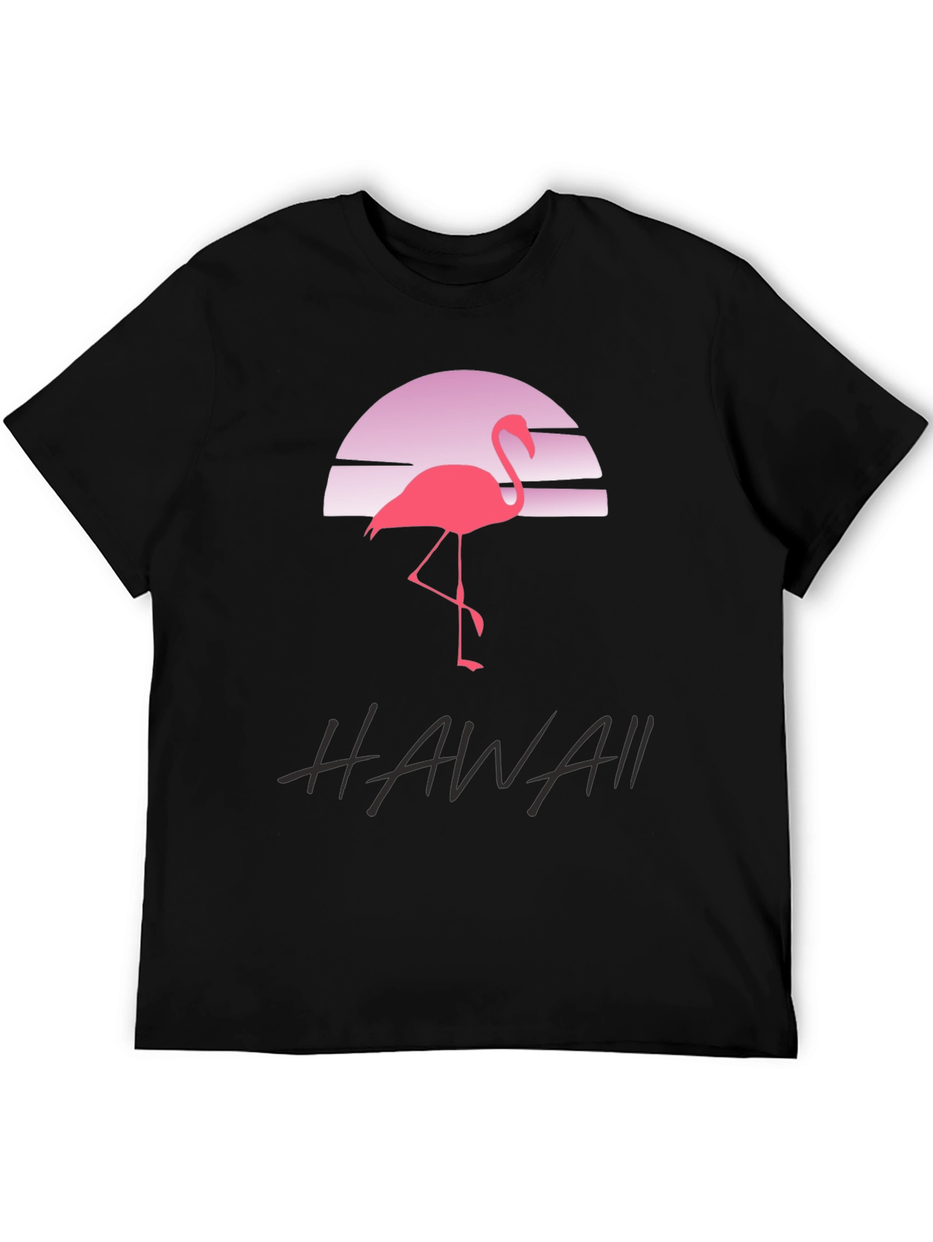 Hawaii Flamingo Sunset Graphic T-Shirt