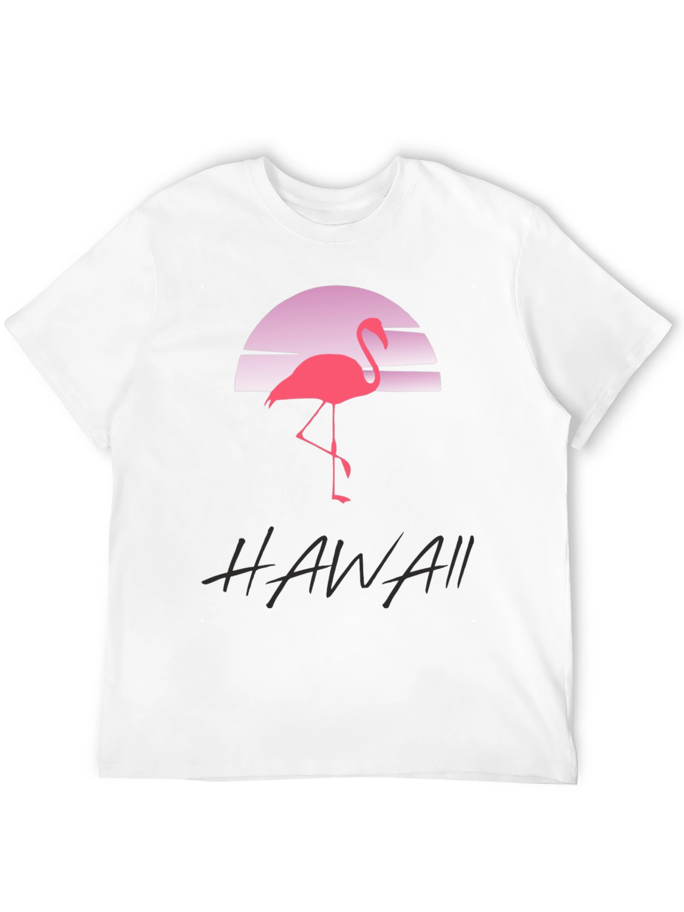 Hawaii Flamingo Sunset Graphic T-Shirt