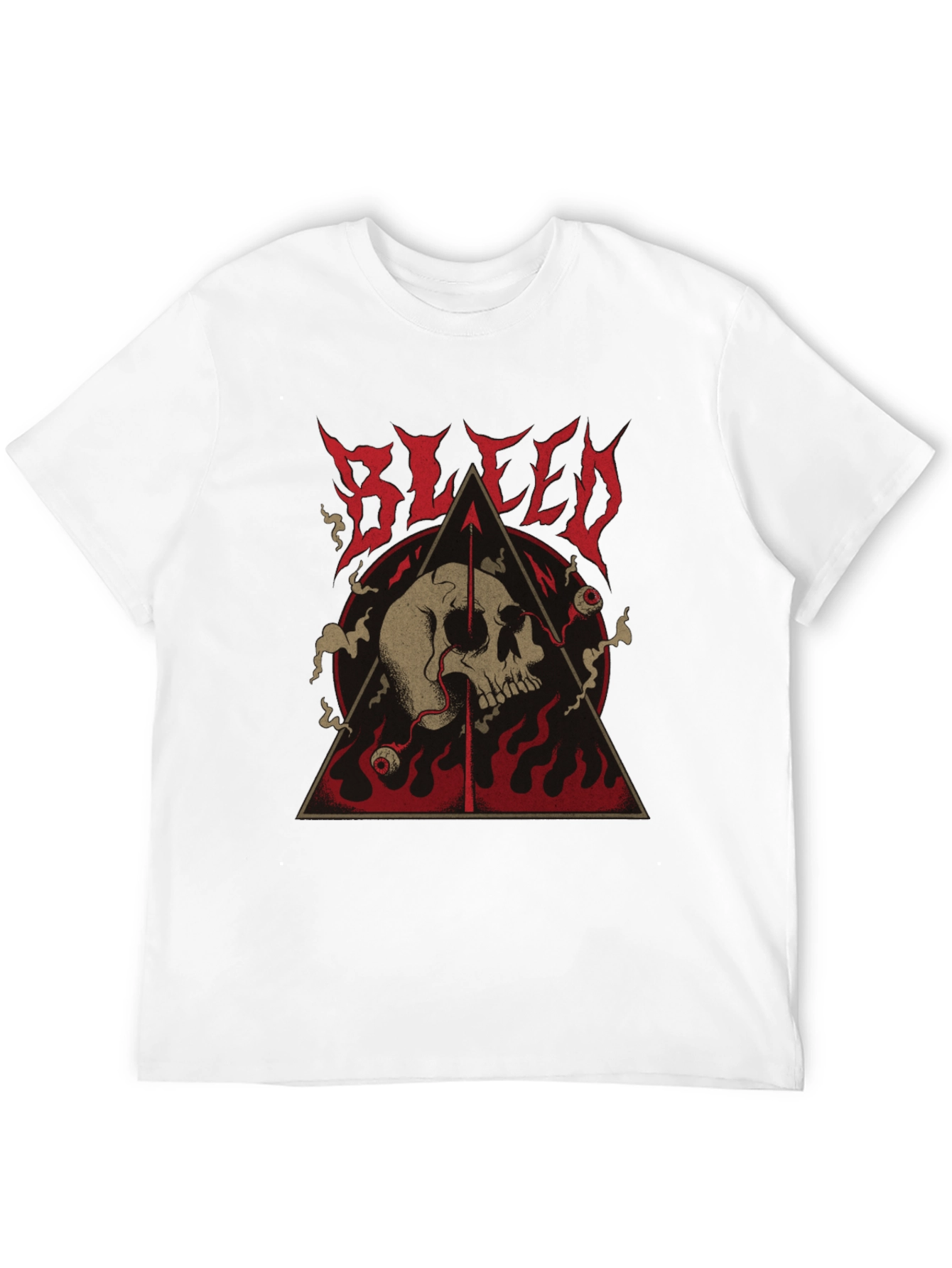Bleed Skull Graphic Tee - Black Metal T-Shirt