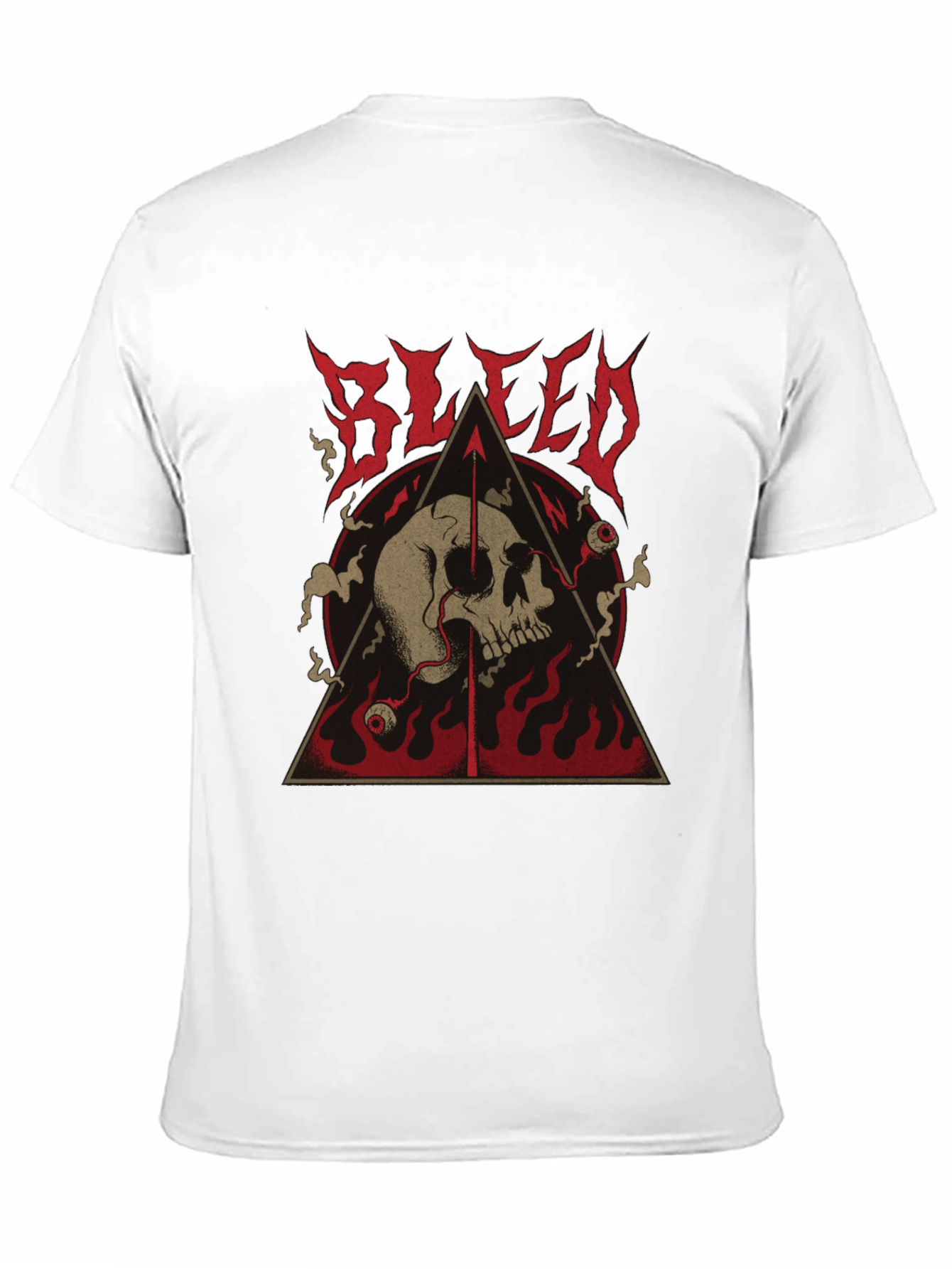Bleed Skull Graphic Tee - Black Metal T-Shirt