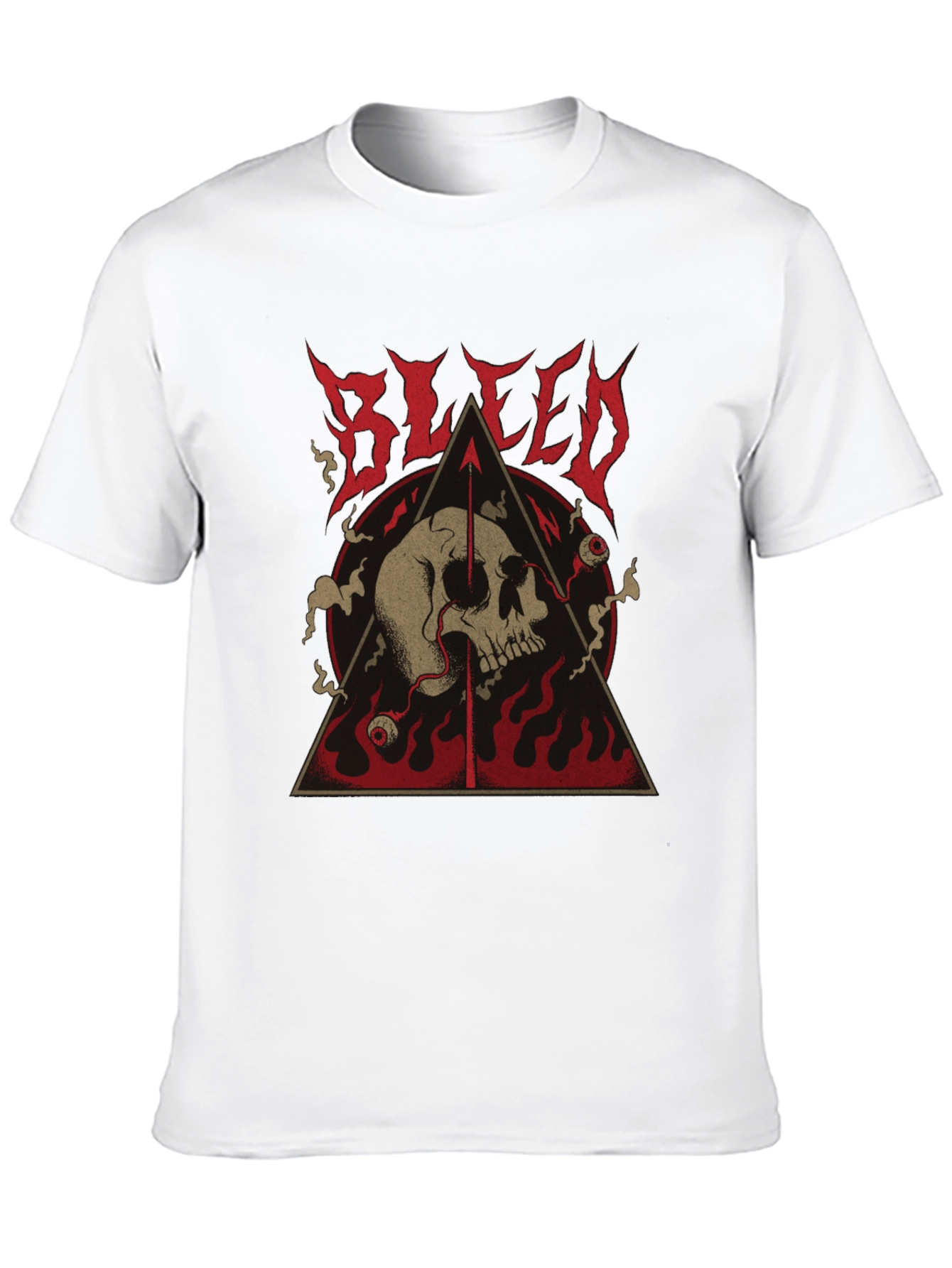 Bleed Skull Graphic Tee - Black Metal T-Shirt