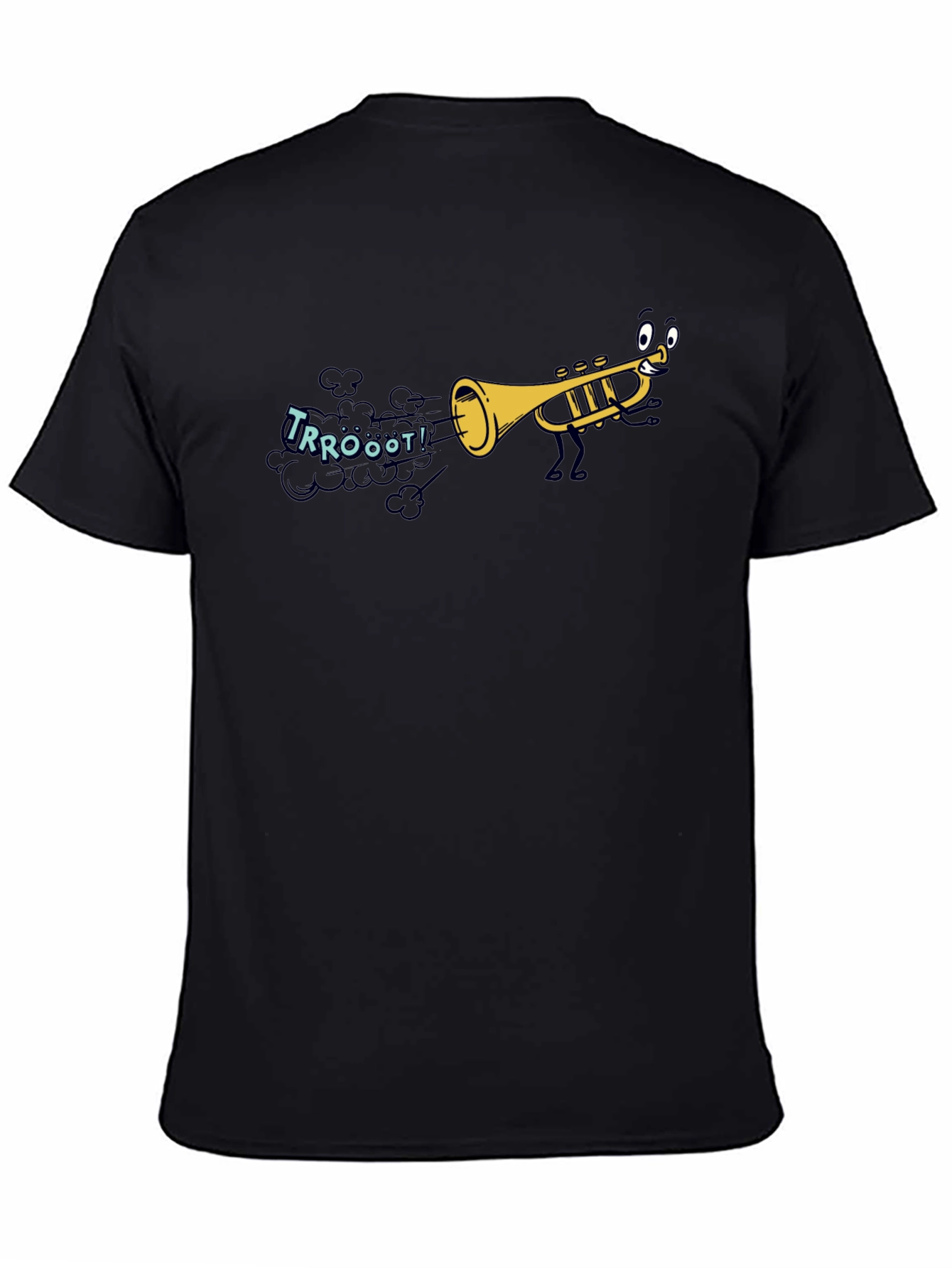 Cartoon Trumpet Graphic T-Shirt - Music Lover Tee