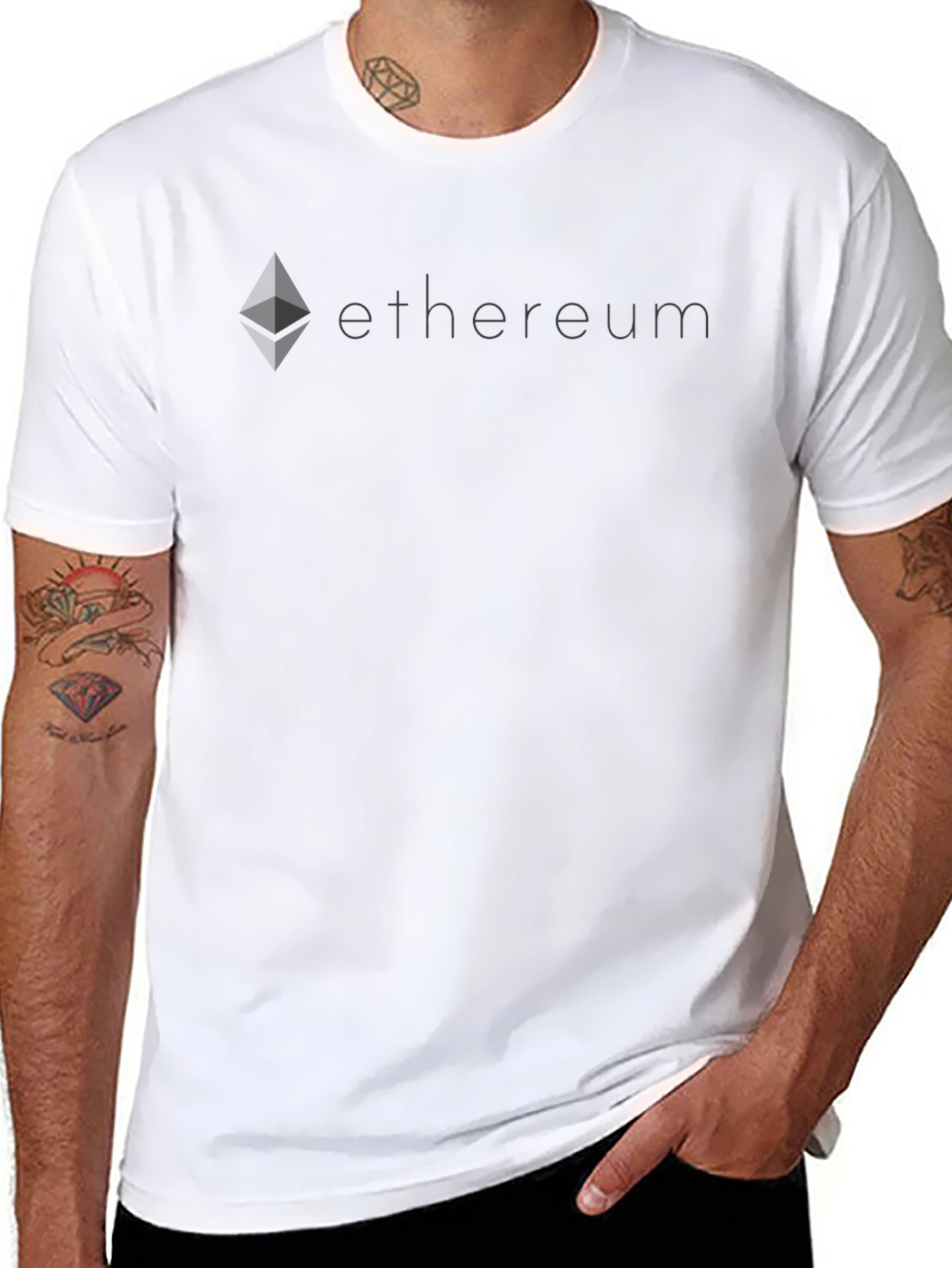 Ethereum Crypto Logo Black T-Shirt