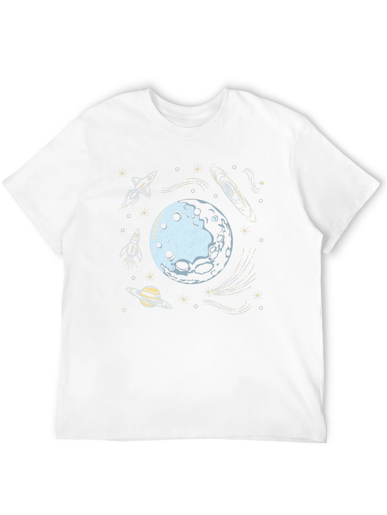 Space Explorer Graphic Tee - Black Cotton Blend