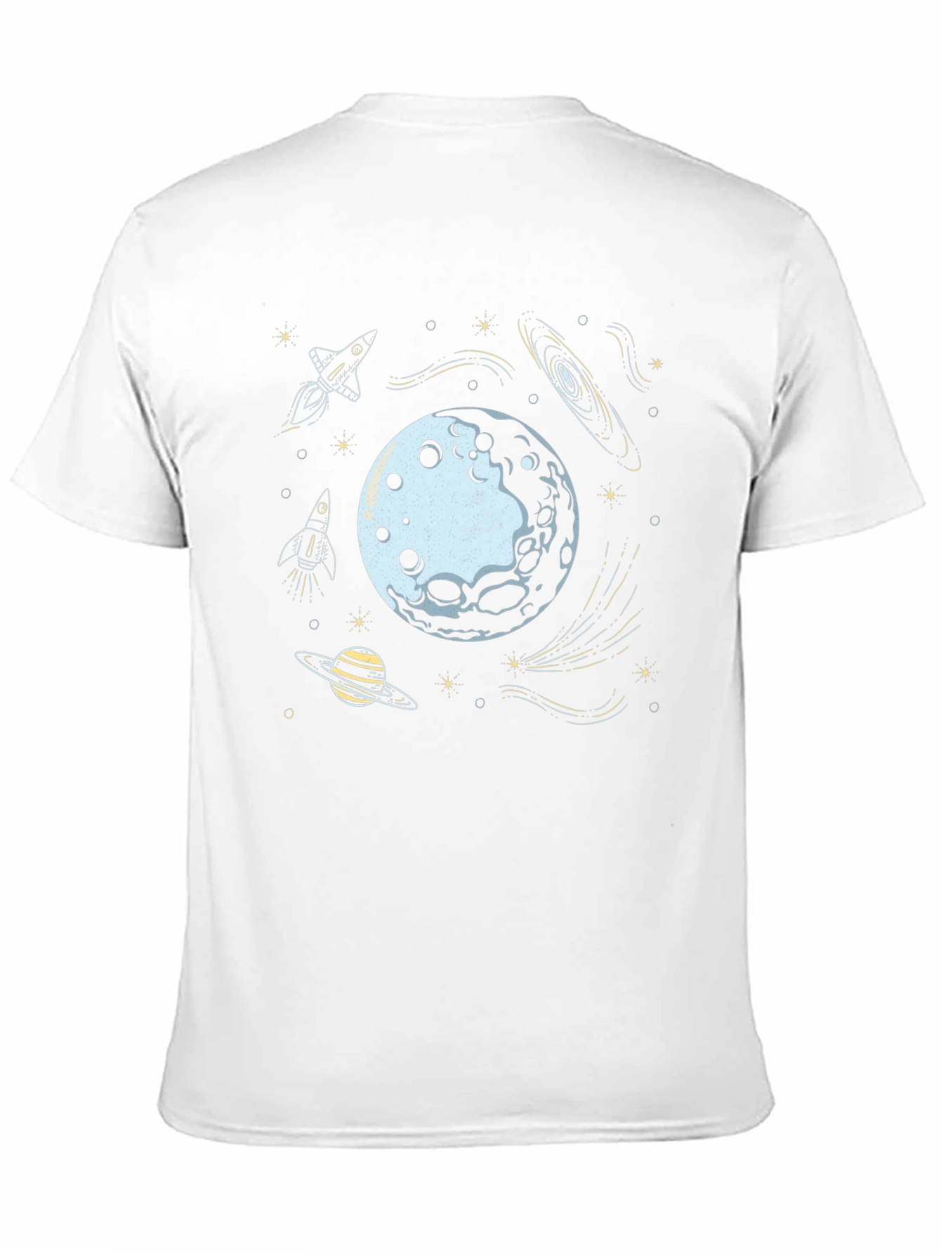 Space Explorer Graphic Tee - Black Cotton Blend