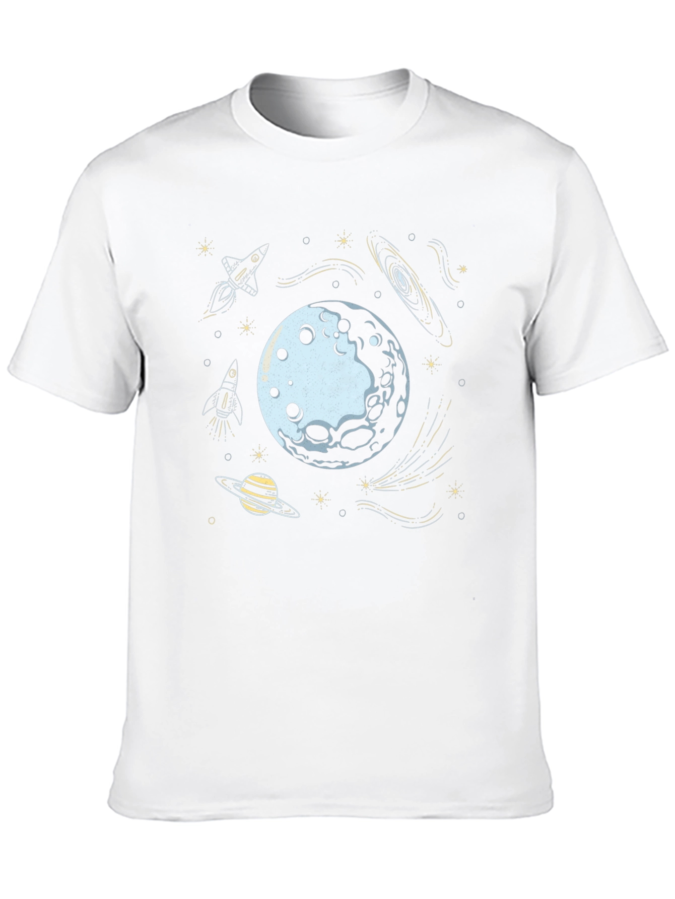 Space Explorer Graphic Tee - Black Cotton Blend