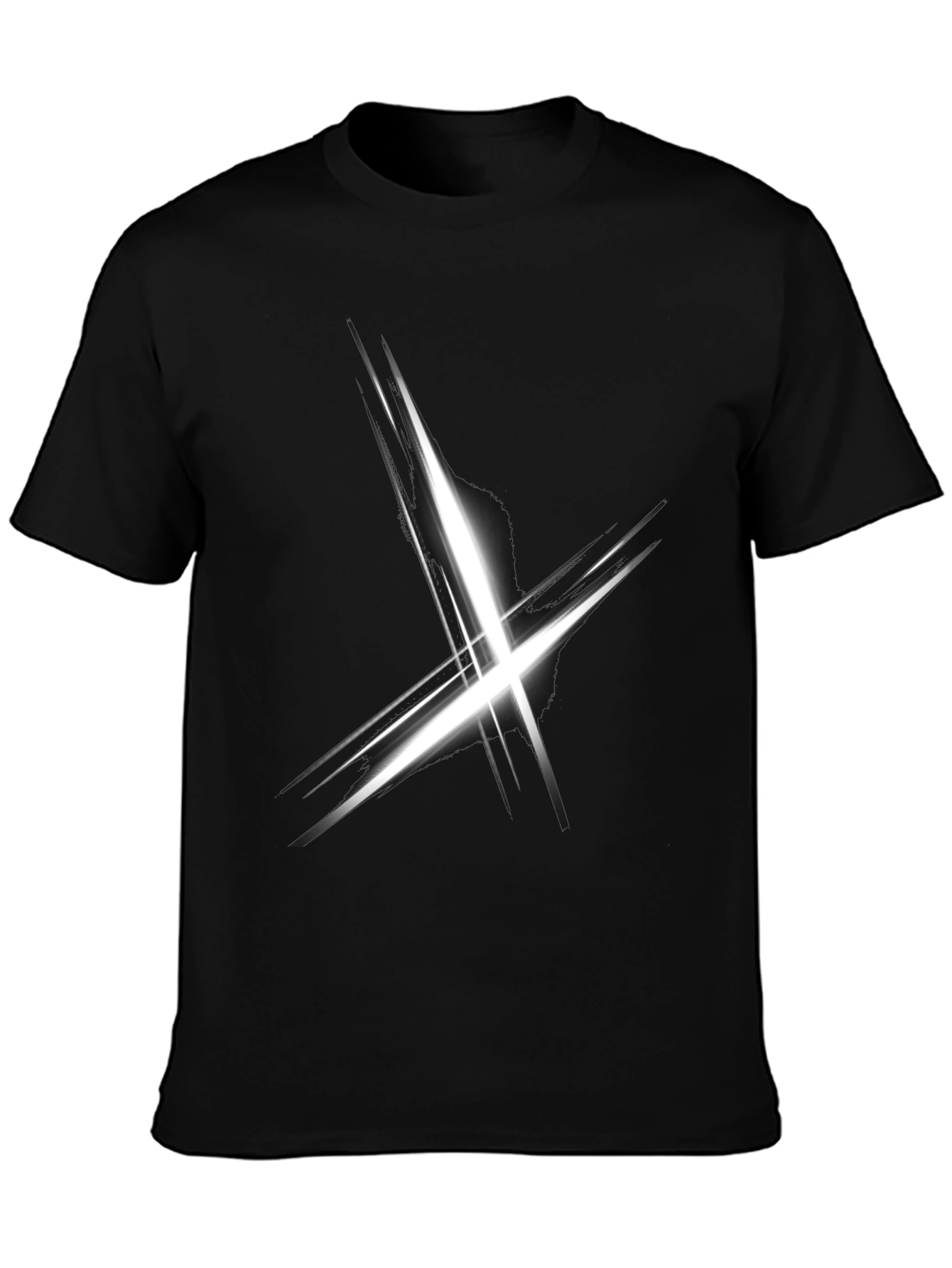 Abstract X Graphic Black T-Shirt