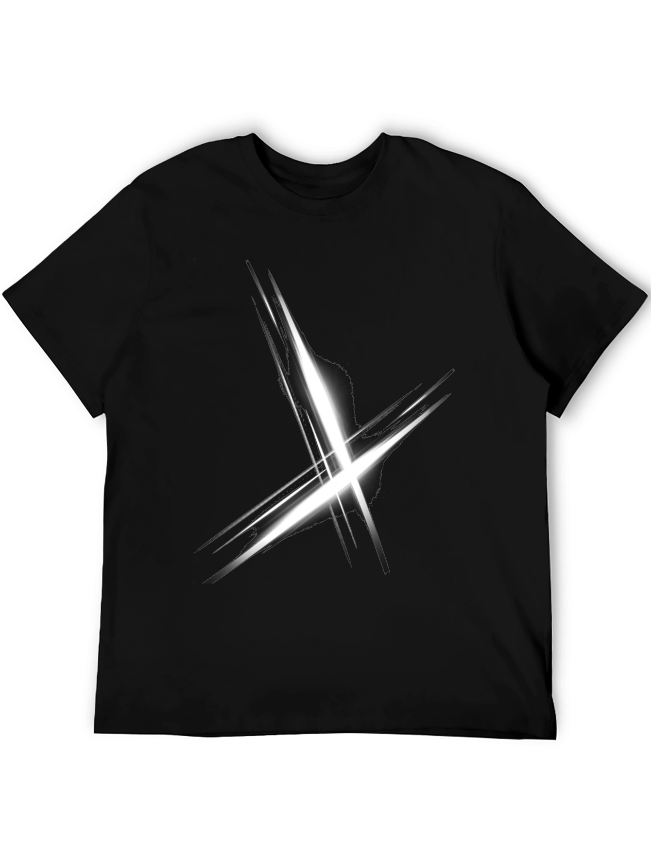 Abstract X Graphic Black T-Shirt