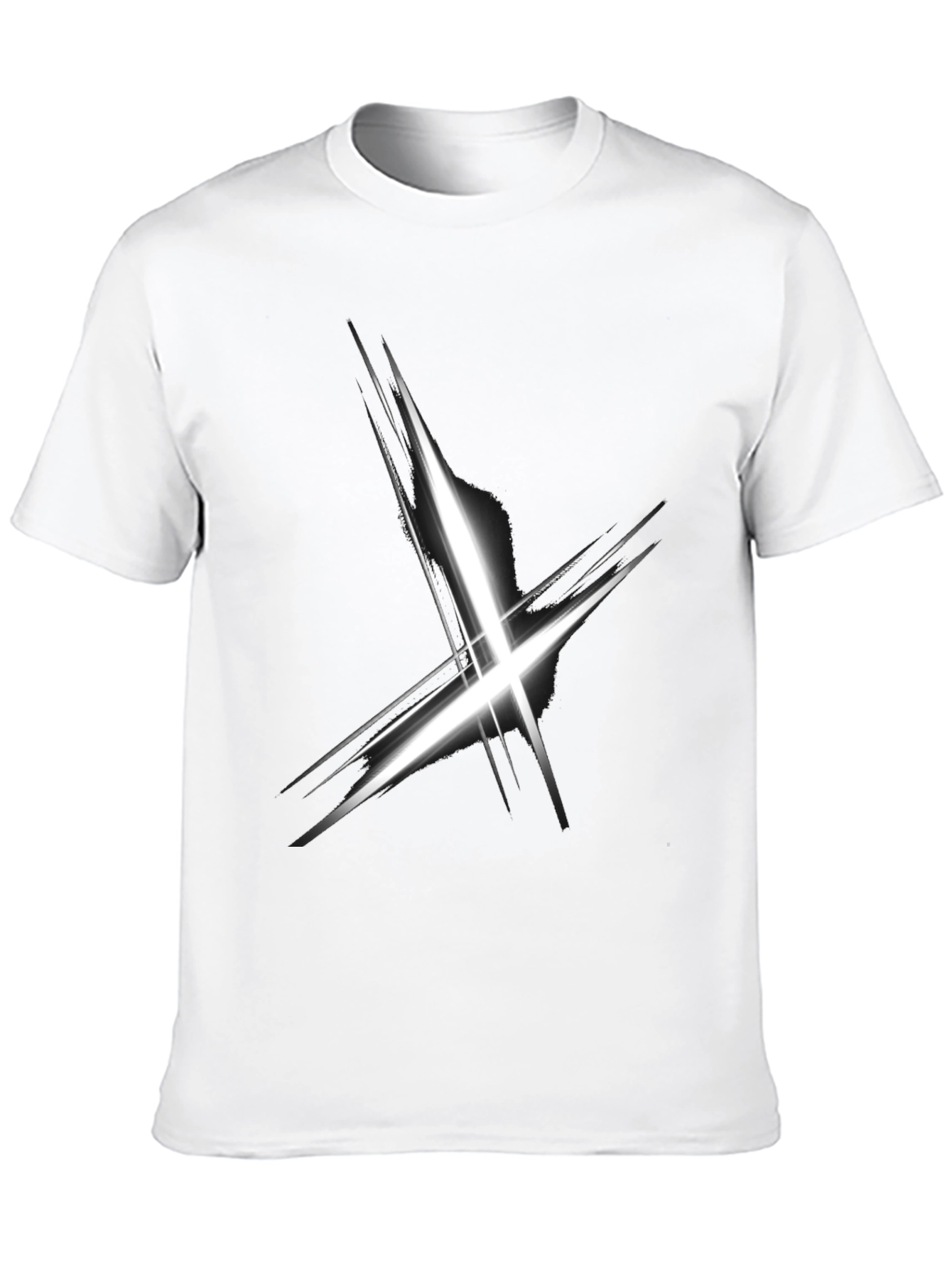 Abstract X Graphic Black T-Shirt