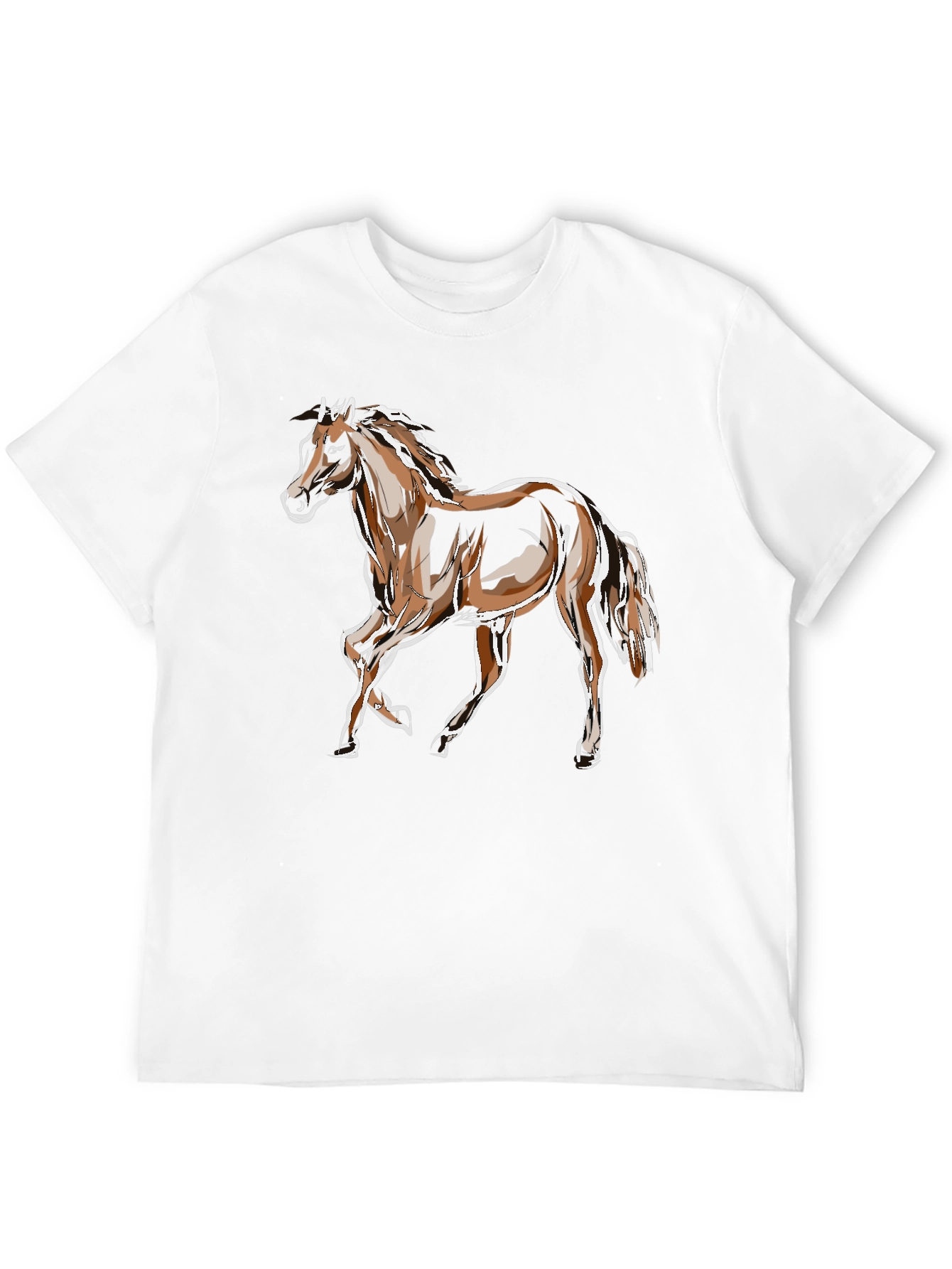 Horse Graphic Tee - Stylish Animal Print