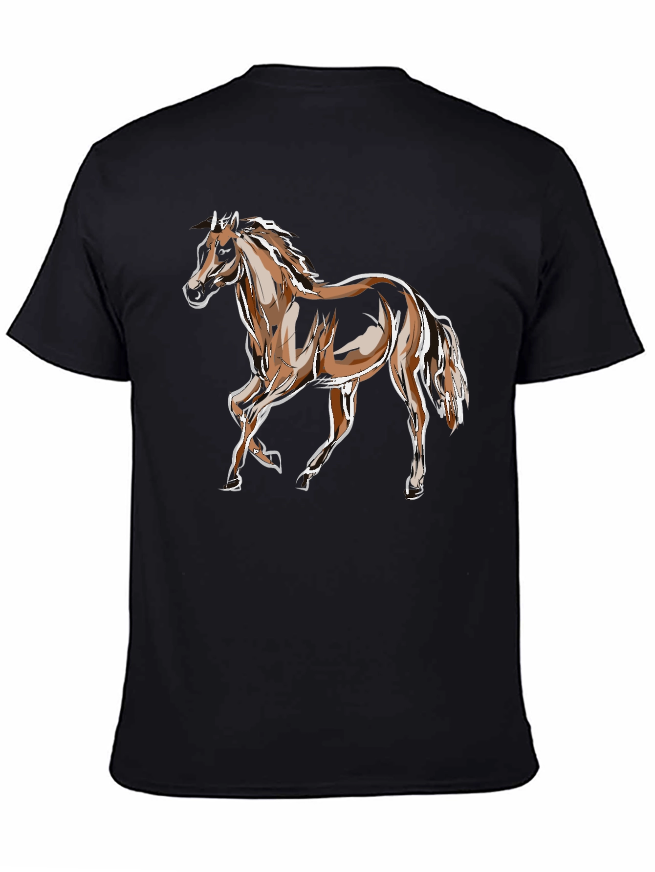 Horse Graphic Tee - Stylish Animal Print