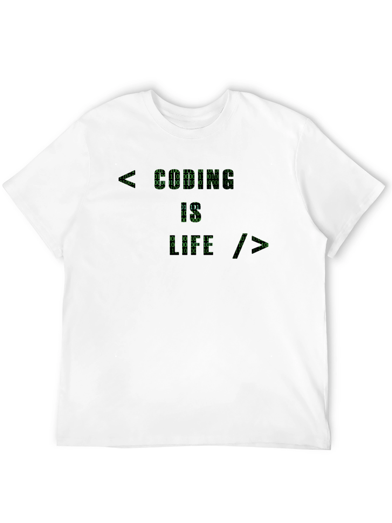 Binary Code Graphic Tee - Hacker Style