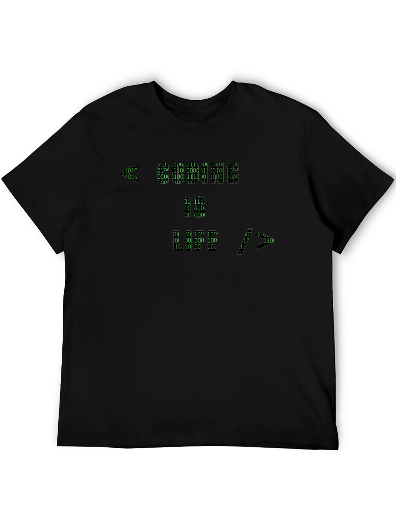 Binary Code Graphic Tee - Hacker Style