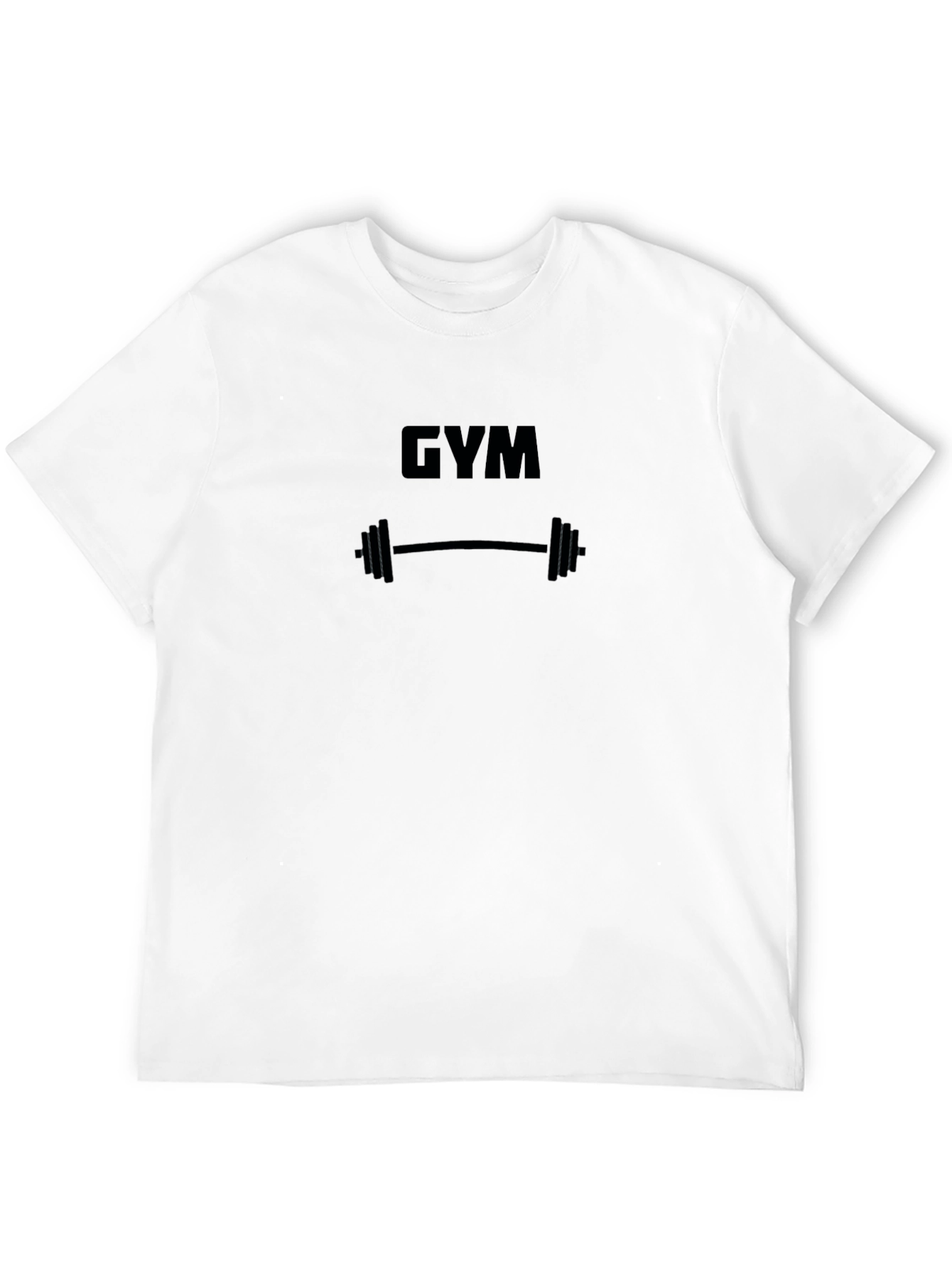 Mens Black Gym T-Shirt - Weightlifting Design