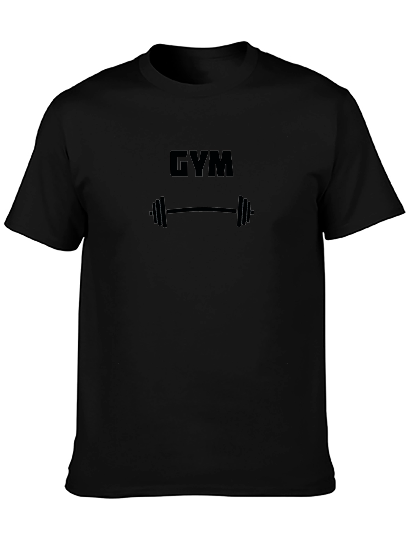 Mens Black Gym T-Shirt - Weightlifting Design