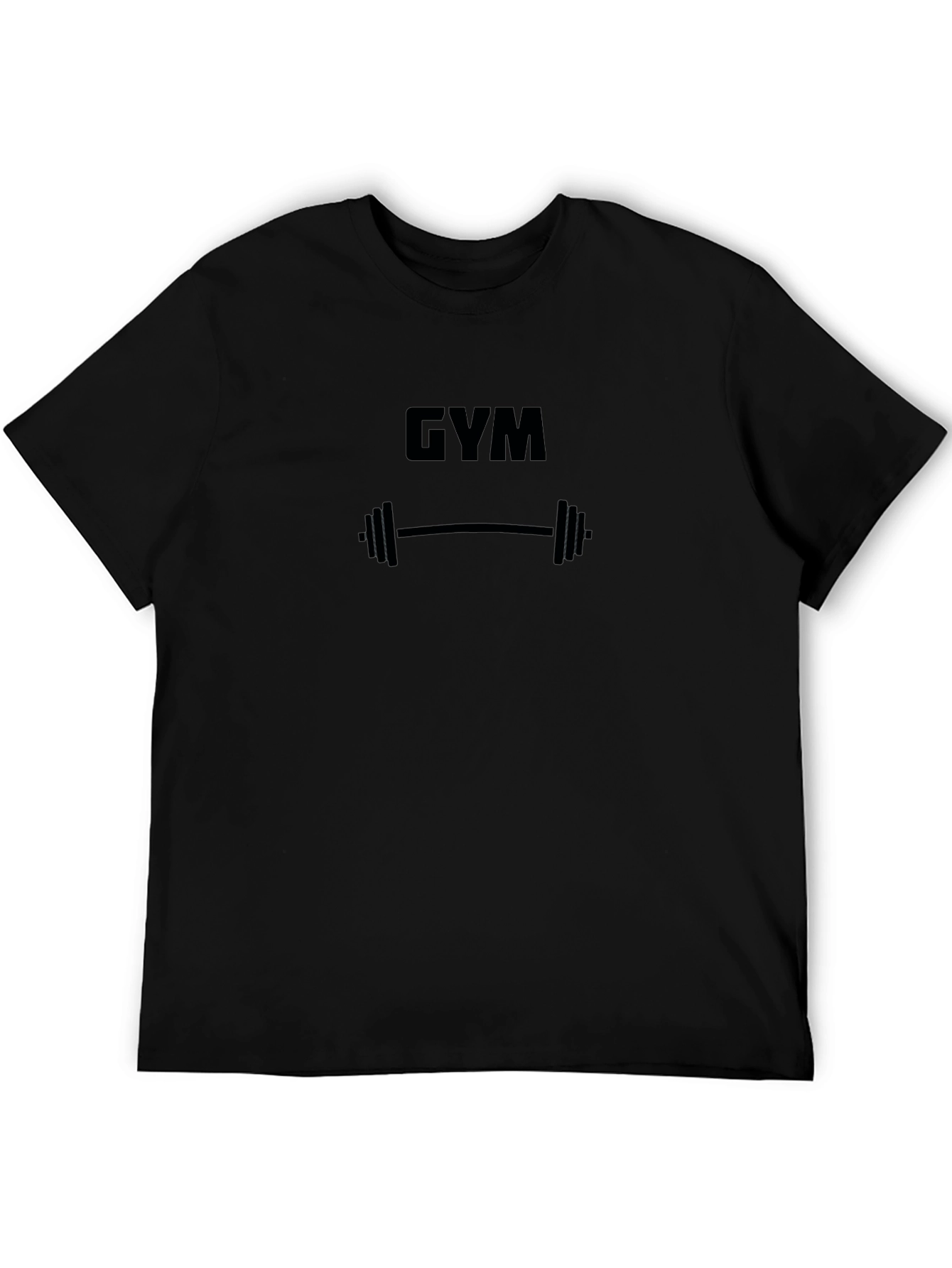 Mens Black Gym T-Shirt - Weightlifting Design