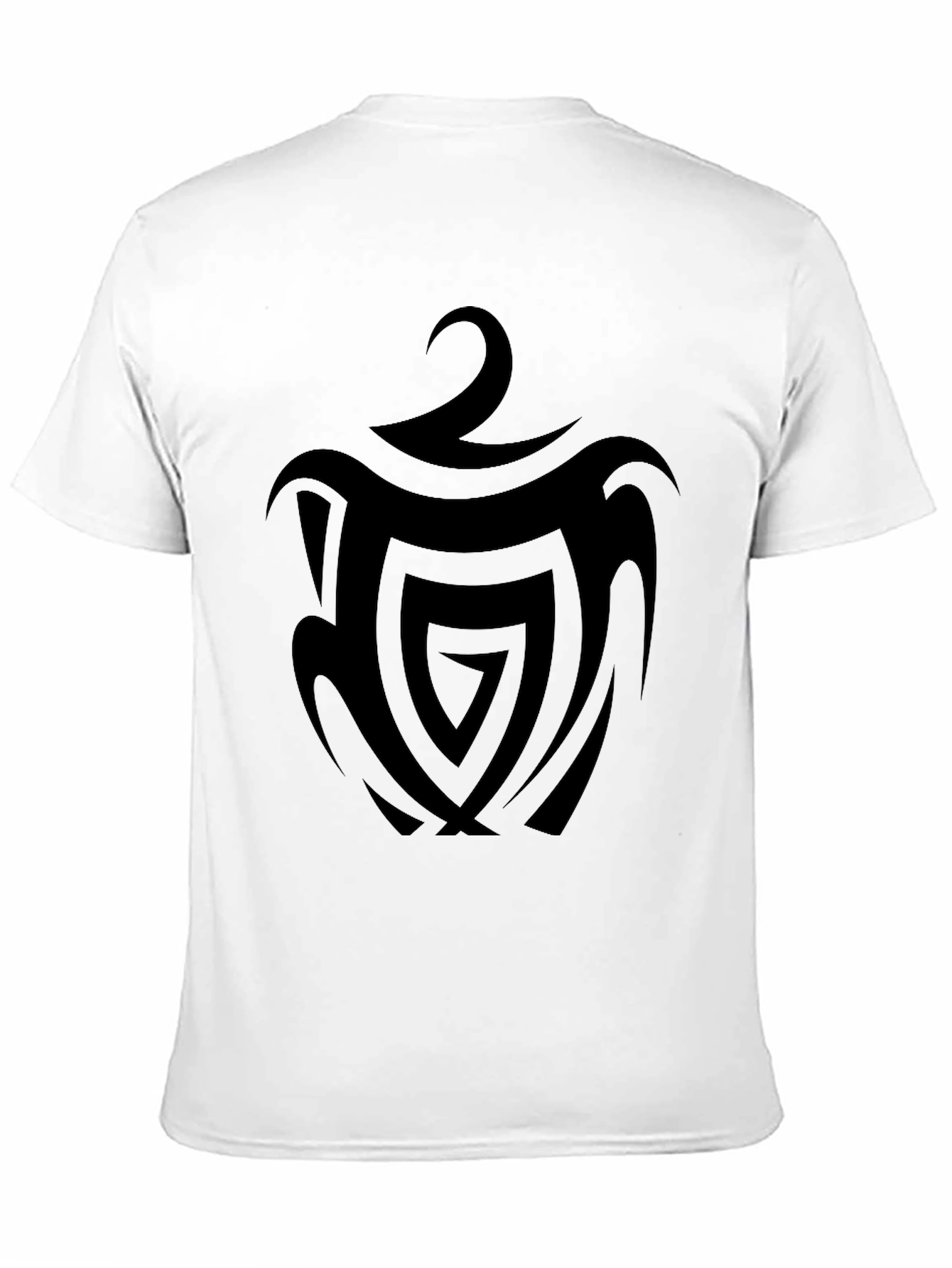 Black Tribal Apple Graphic Tee - Unique Design