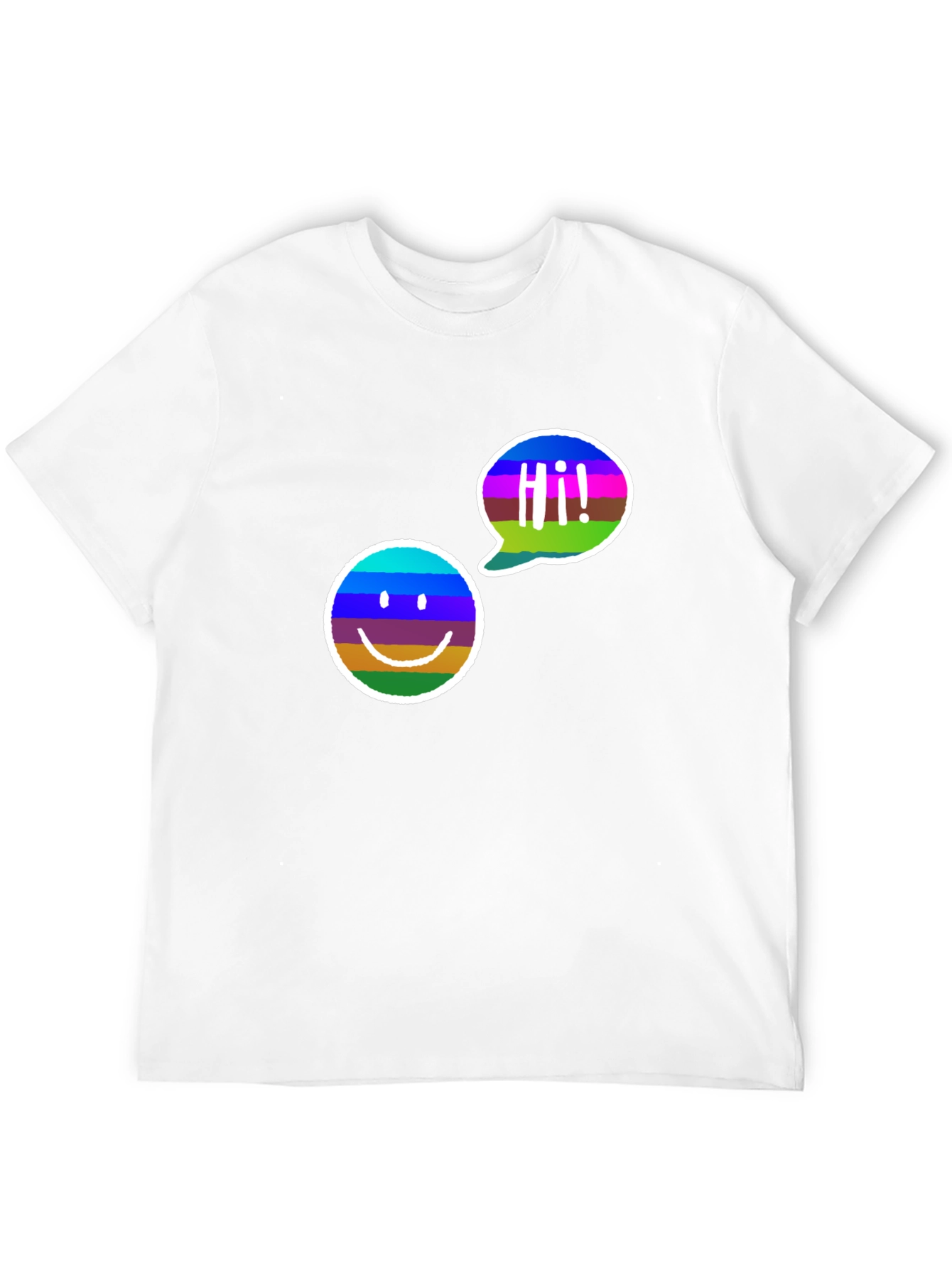 Cool Smiley Face Graphic Tee - Black Cotton T-Shirt