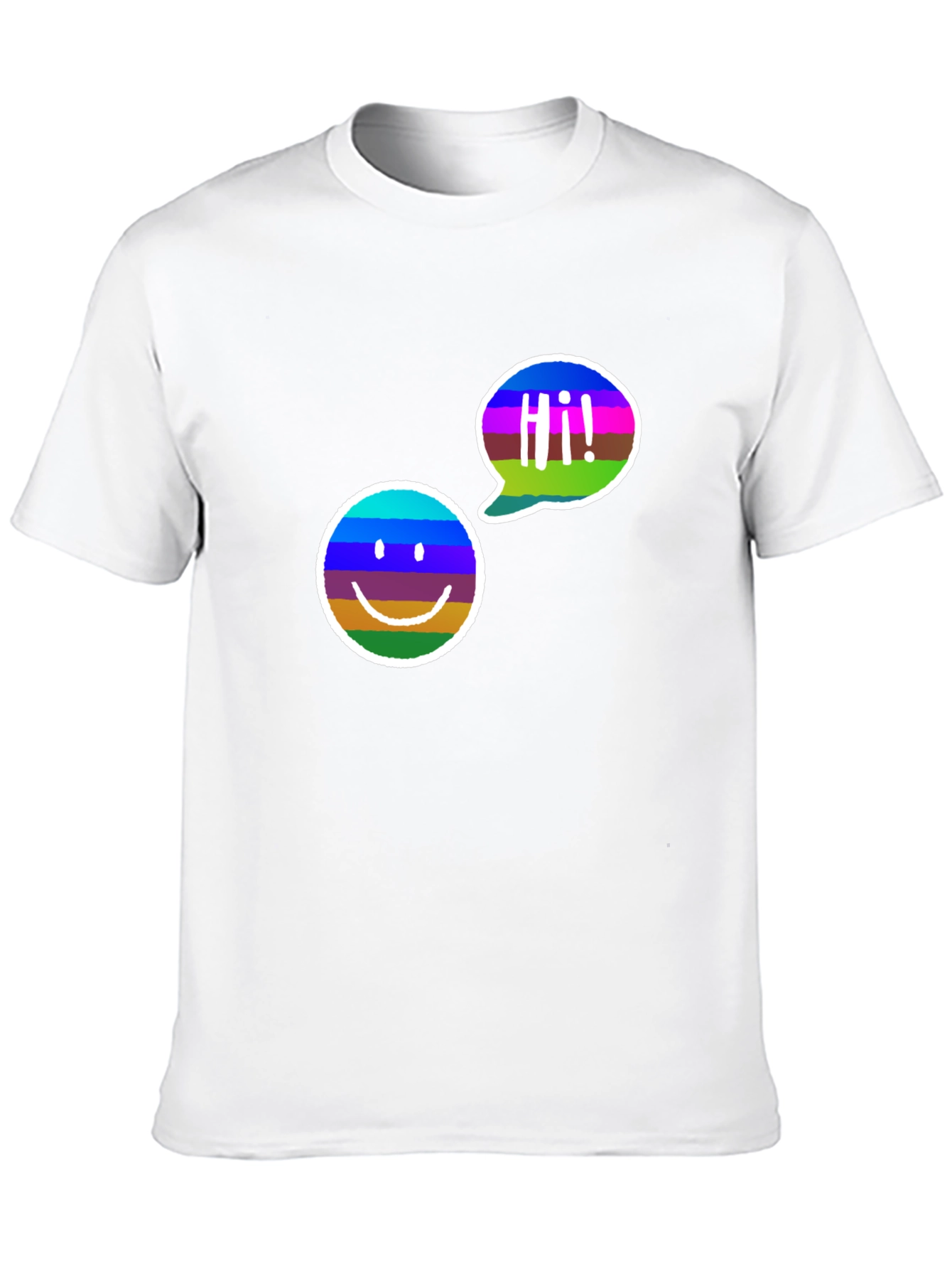 Cool Smiley Face Graphic Tee - Black Cotton T-Shirt