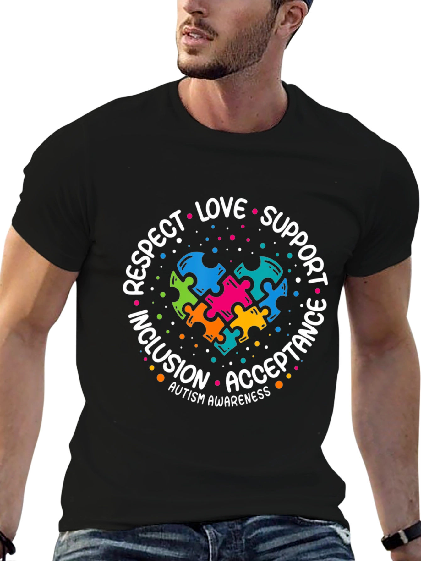 Autism Awareness T-Shirt: Love Support Respect