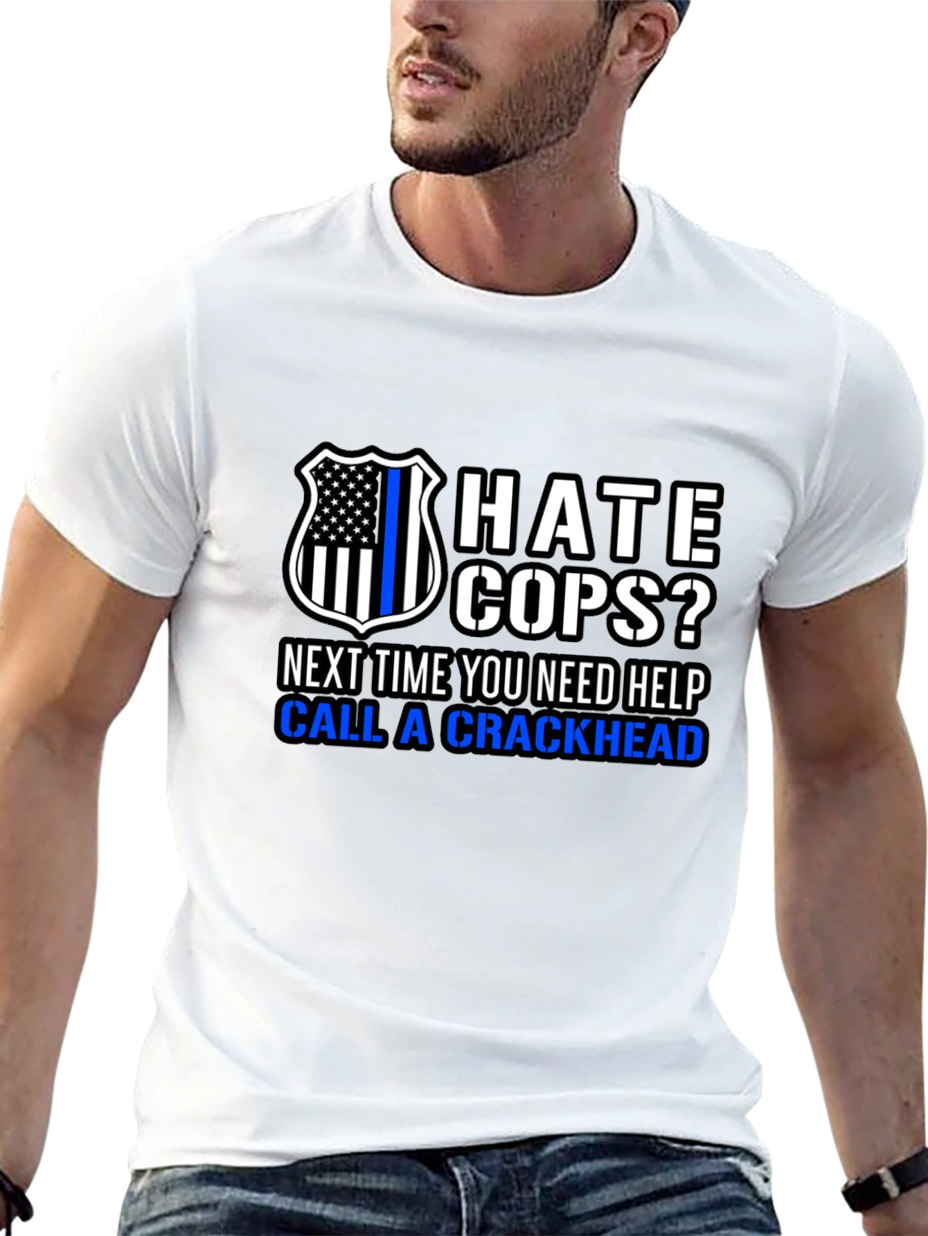 Hate Cops? Funny Anti-Police Black T-Shirt