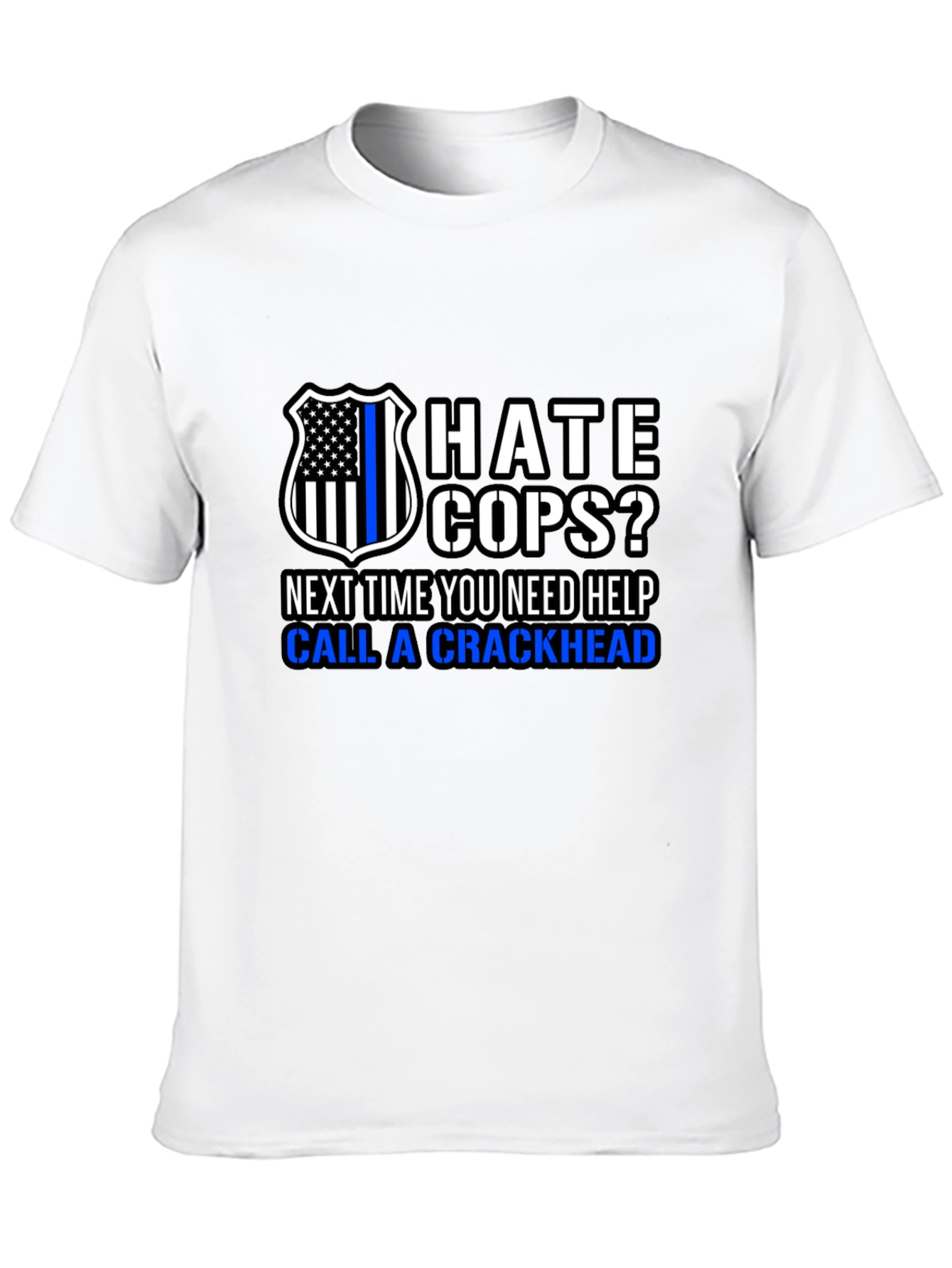 Hate Cops? Funny Anti-Police Black T-Shirt