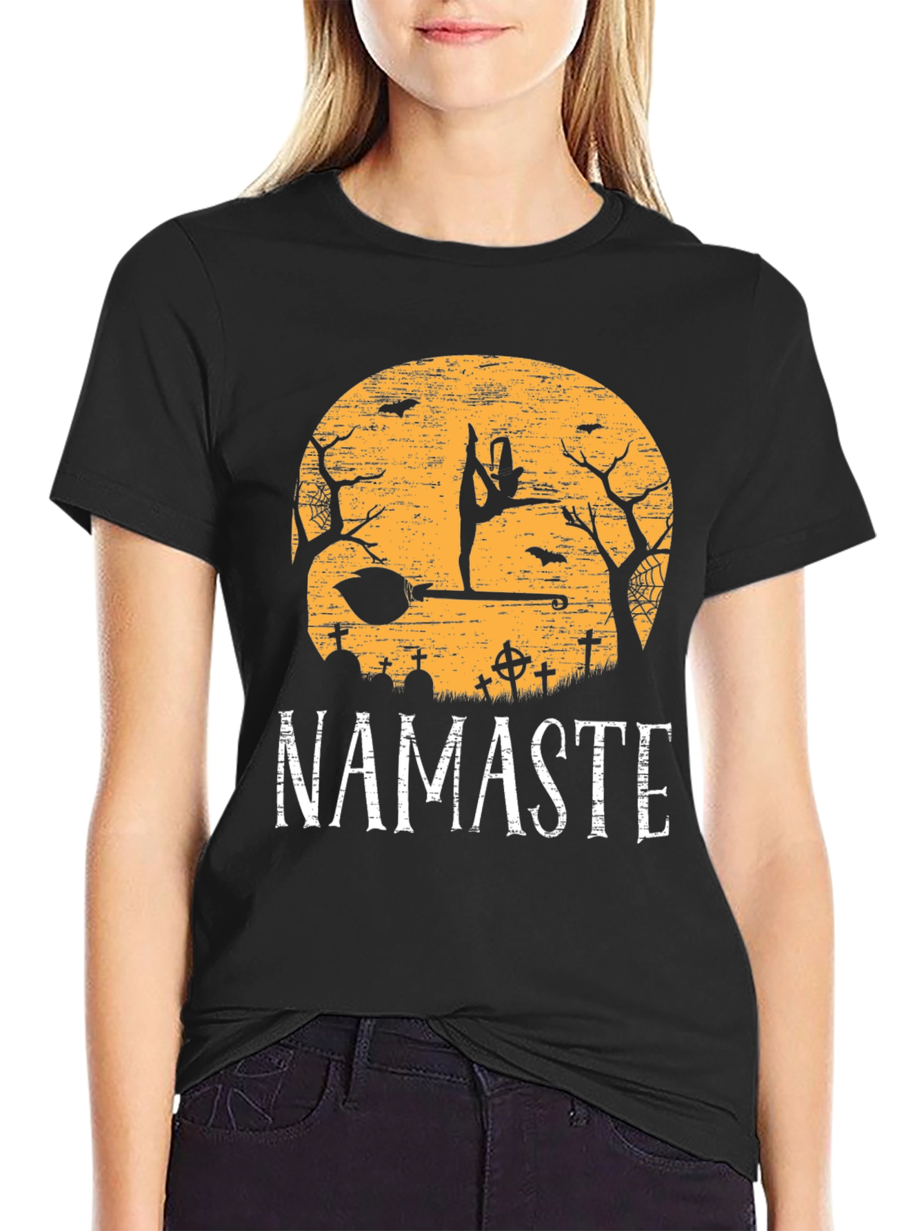 Namaste Halloween Yoga T-Shirt