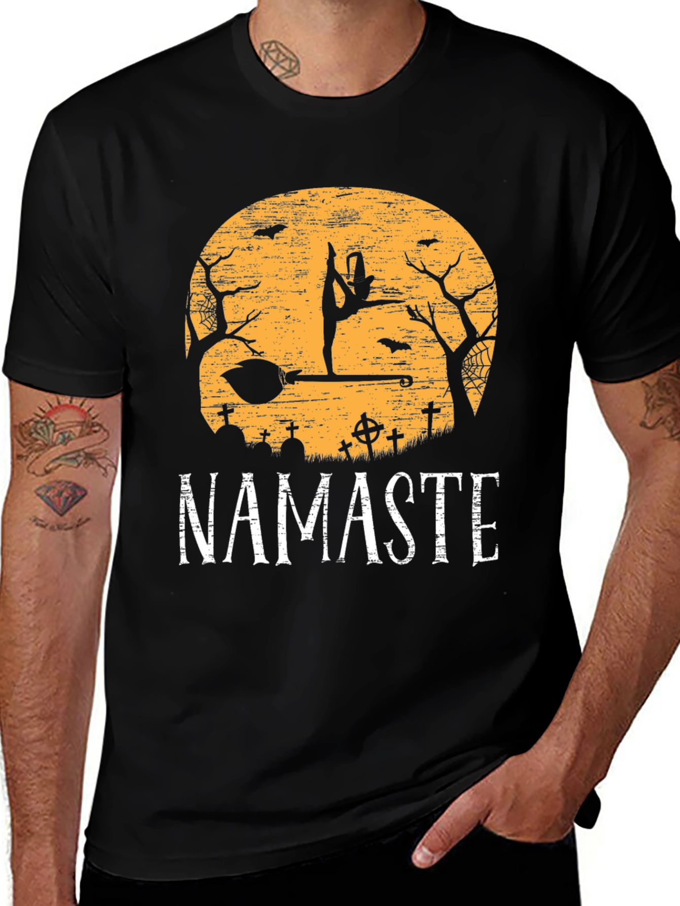 Namaste Halloween Yoga T-Shirt