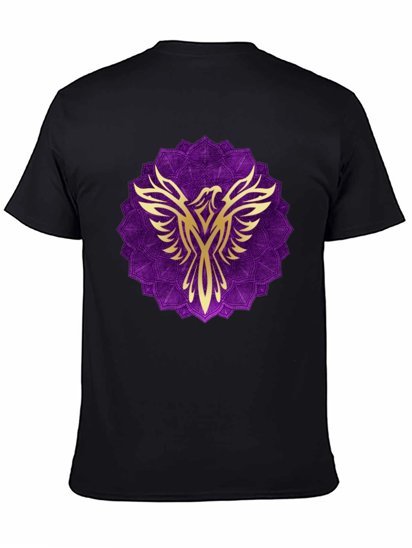 Phoenix Mandala Graphic Tee - Black