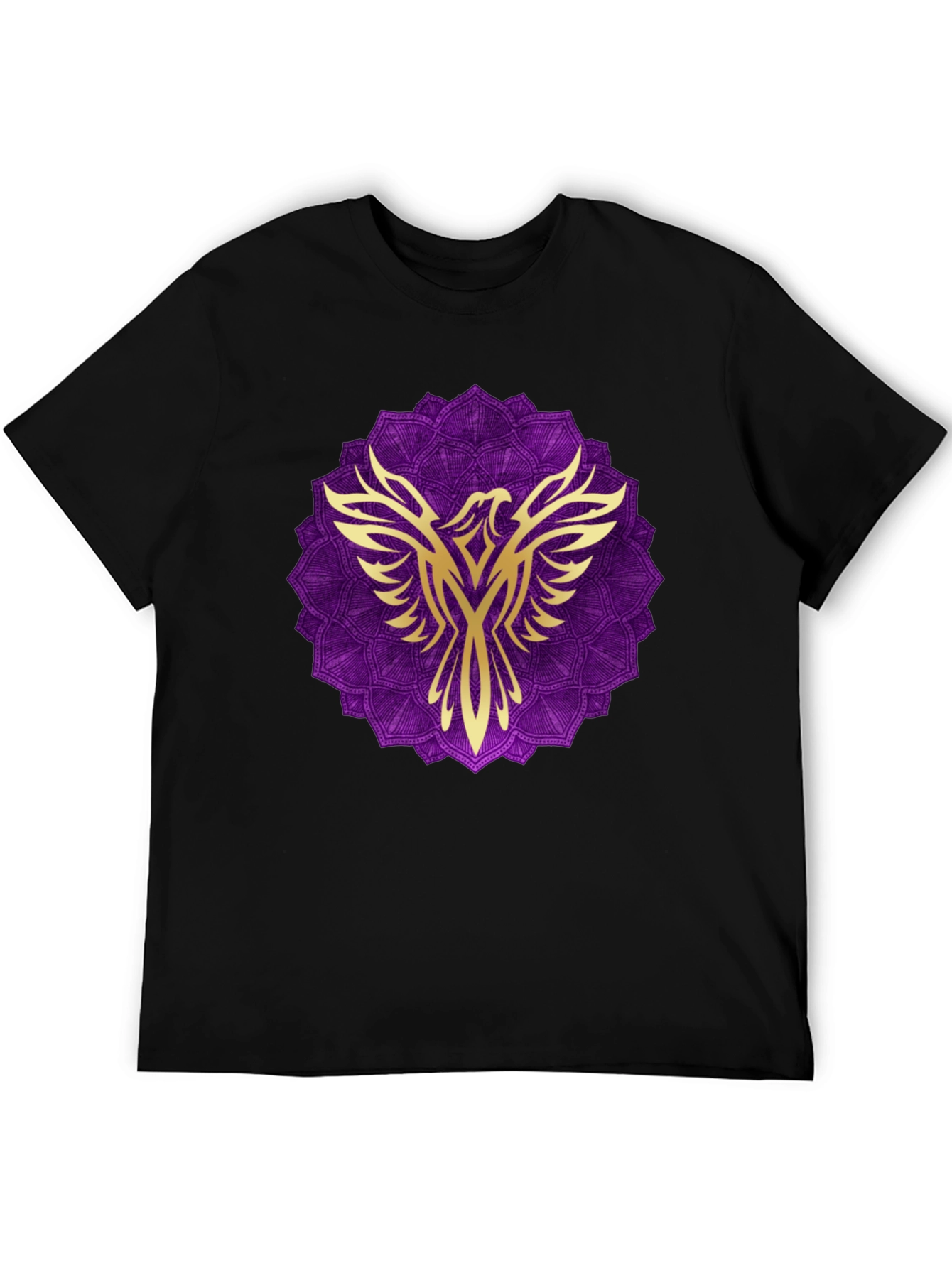 Phoenix Mandala Graphic Tee - Black