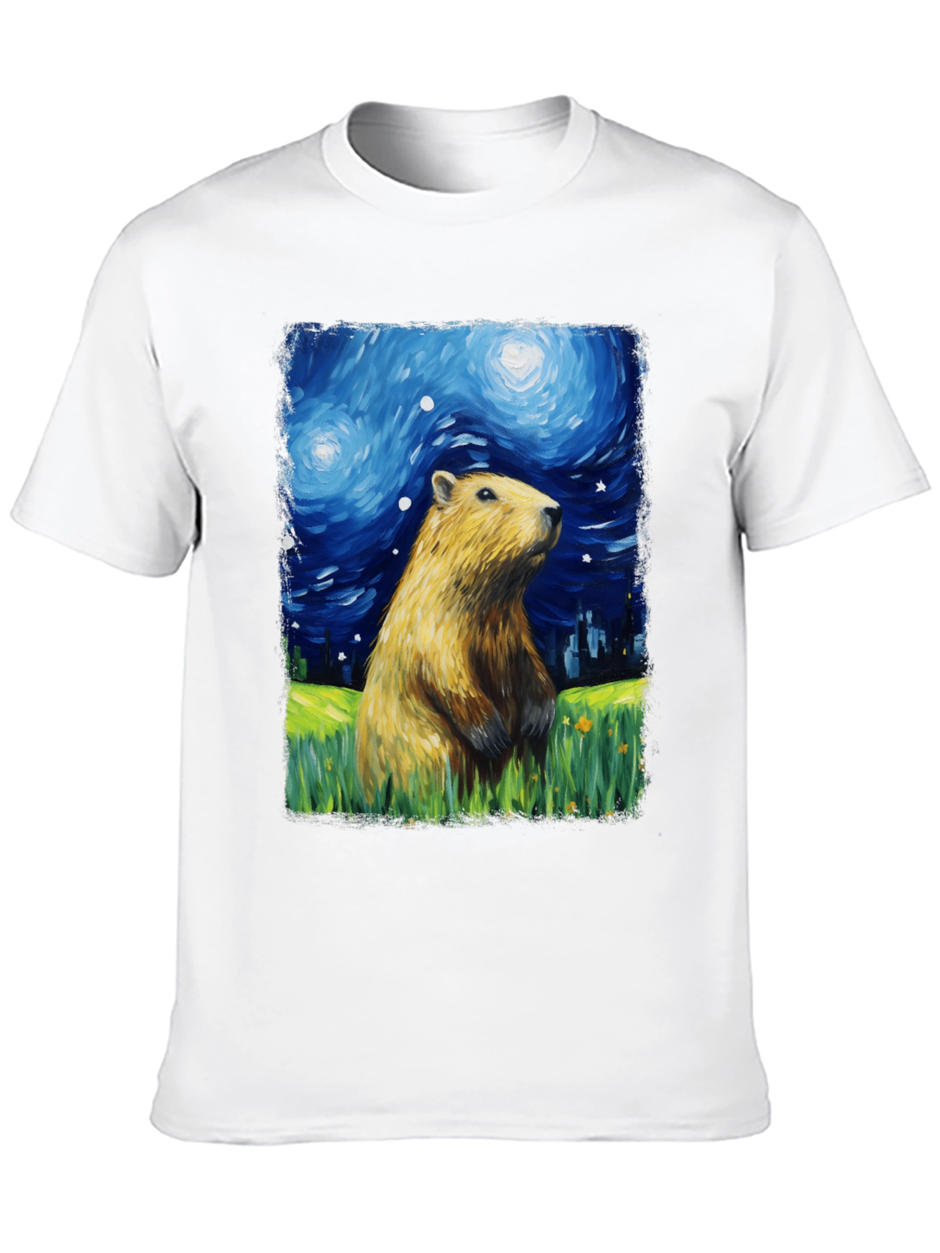 Starry Night Capybara T-Shirt