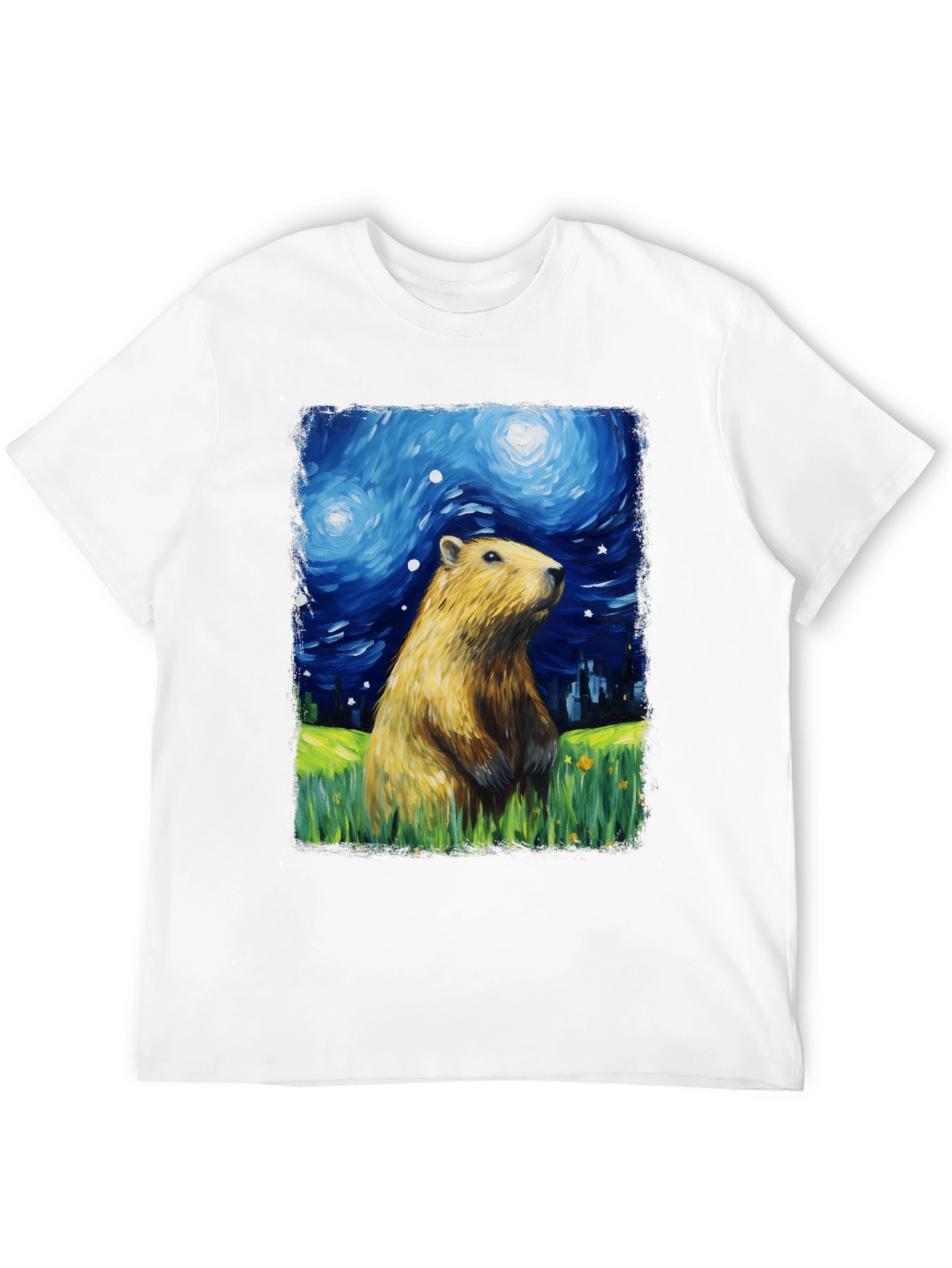 Starry Night Capybara T-Shirt
