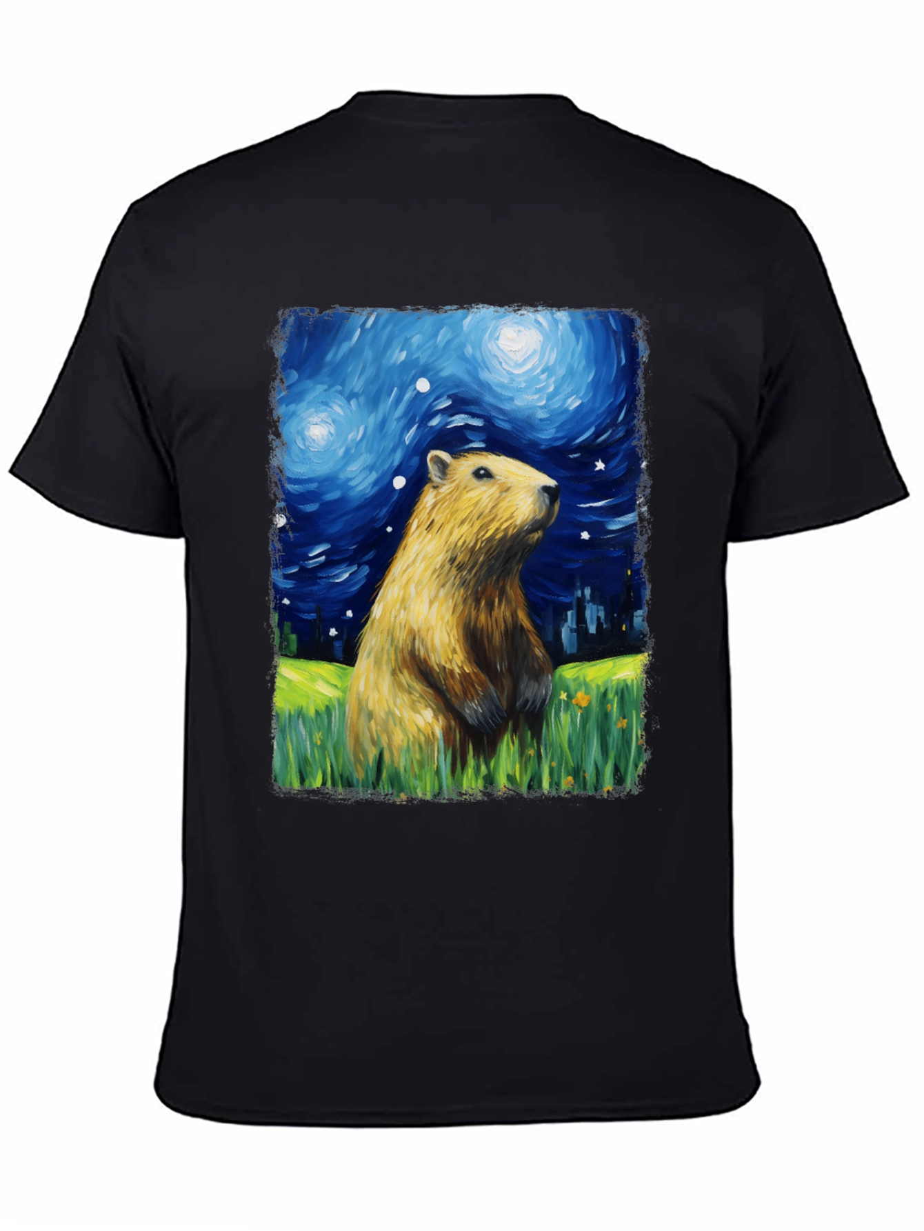 Starry Night Capybara T-Shirt