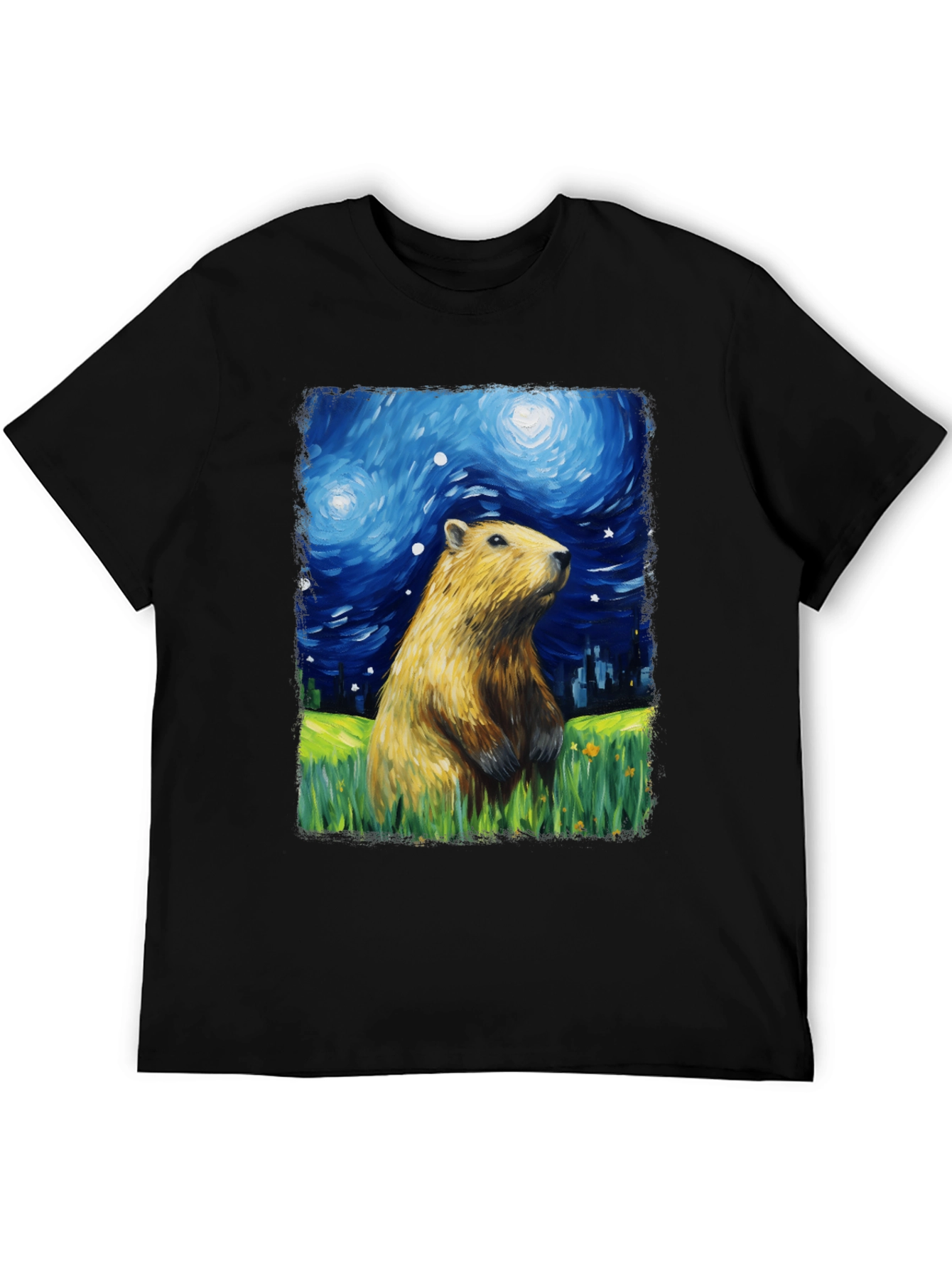 Starry Night Capybara T-Shirt