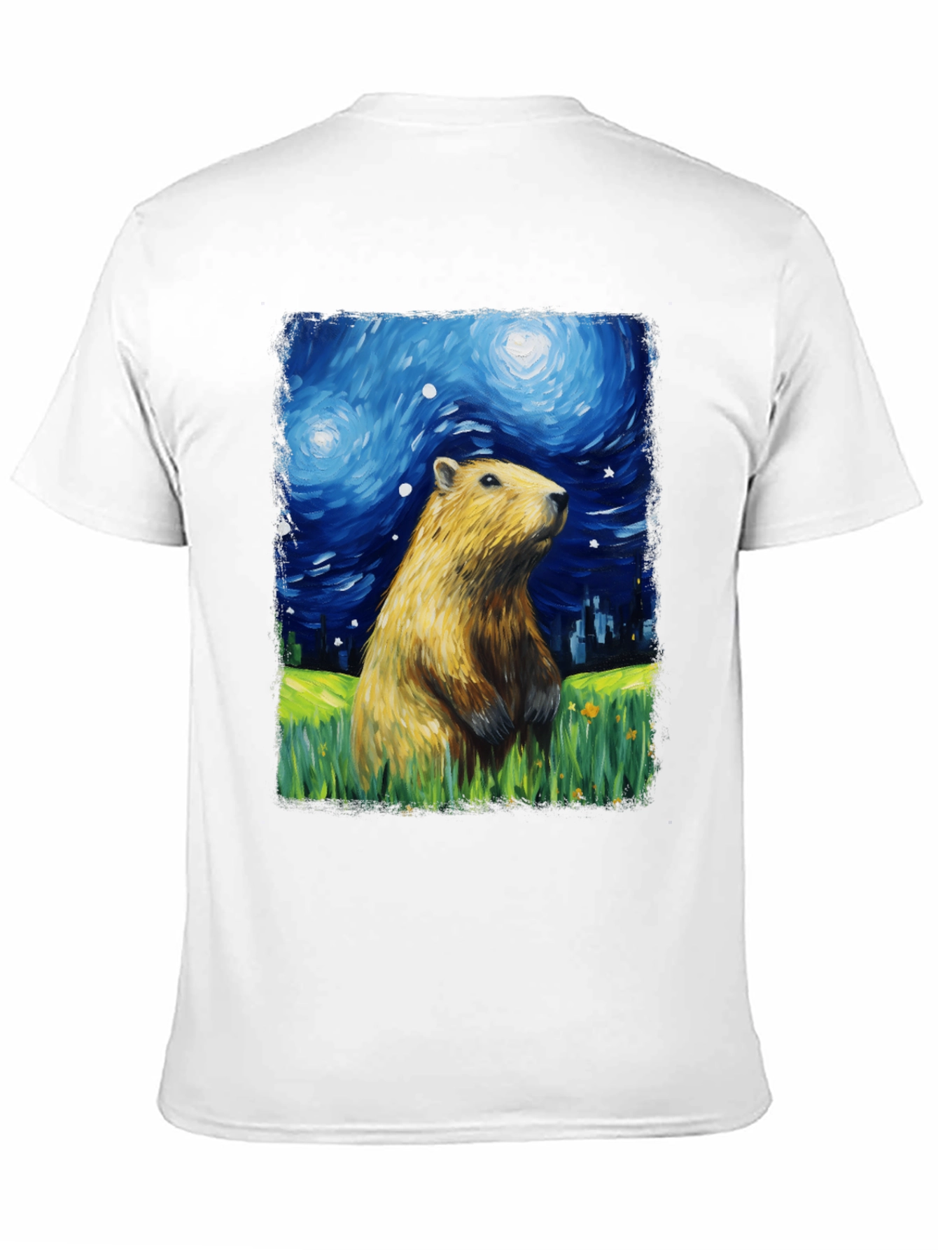 Starry Night Capybara T-Shirt