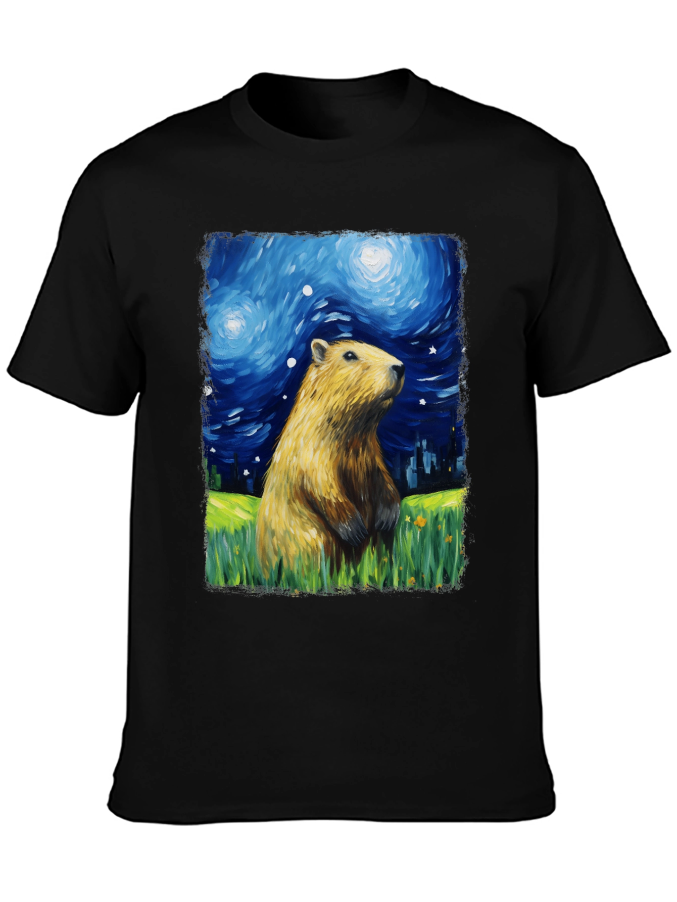 Starry Night Capybara T-Shirt