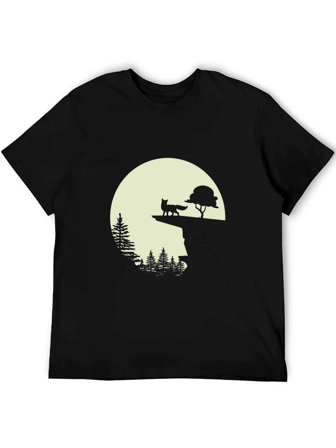 Fox & Moon Graphic Tee - Nature Inspired Print
